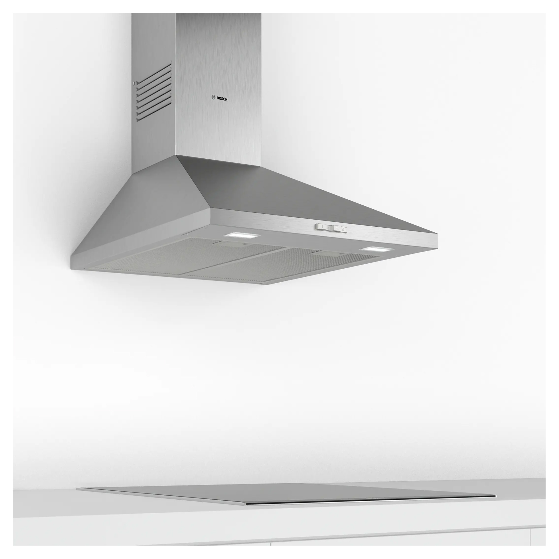 Bosch DWP64BC50B Series 2 60cm Pyramid Design Hood Brushed Steel, photo 2
