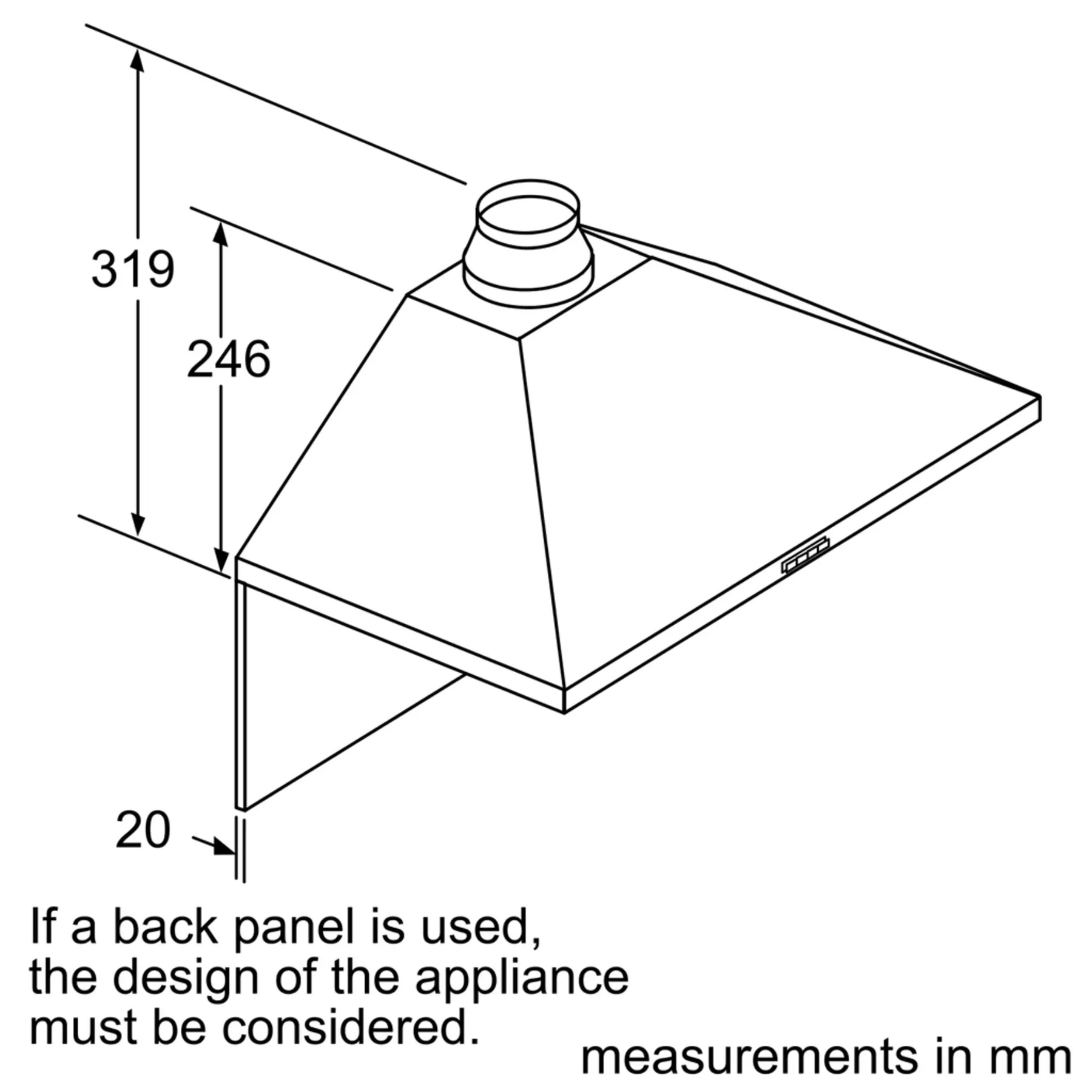 Bosch DWP64BC50B Series 2 60cm Pyramid Design Hood Brushed Steel, photo 5