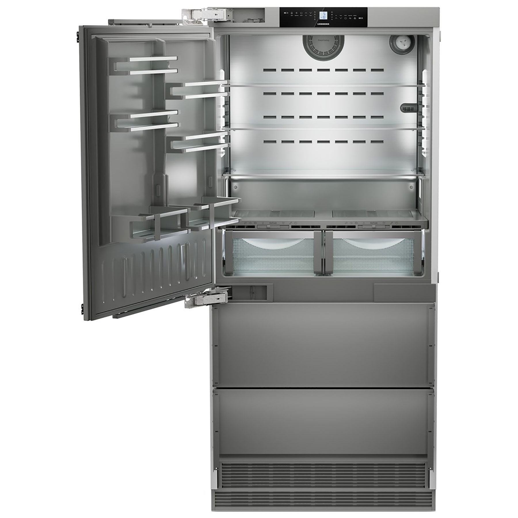 Liebherr ECBNE8871 91cm Premium Plus Biofresh Frost Free Integrated Fridge Freezer With Ice Maker Left Hinged