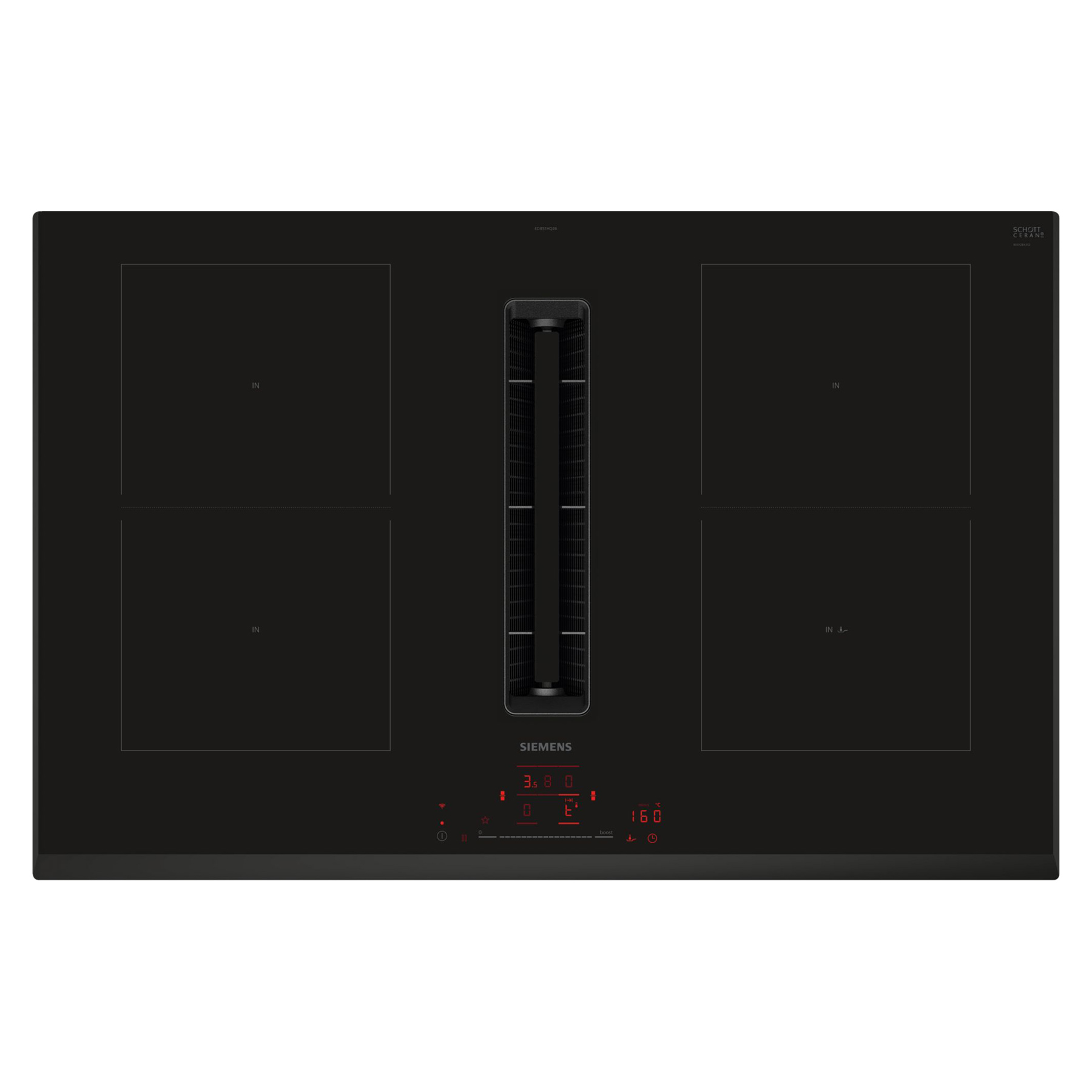 Siemens ED851HQ26E iQ500 80cm Built In Induction Hob With Integrated V