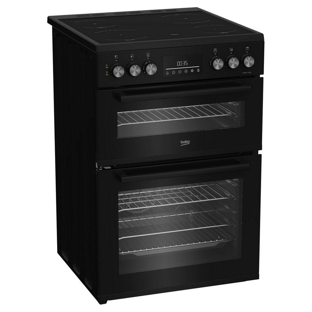 Beko EDC6731K 60cm Double Oven Electric Cooker in Black Ceramic Hob, photo 2