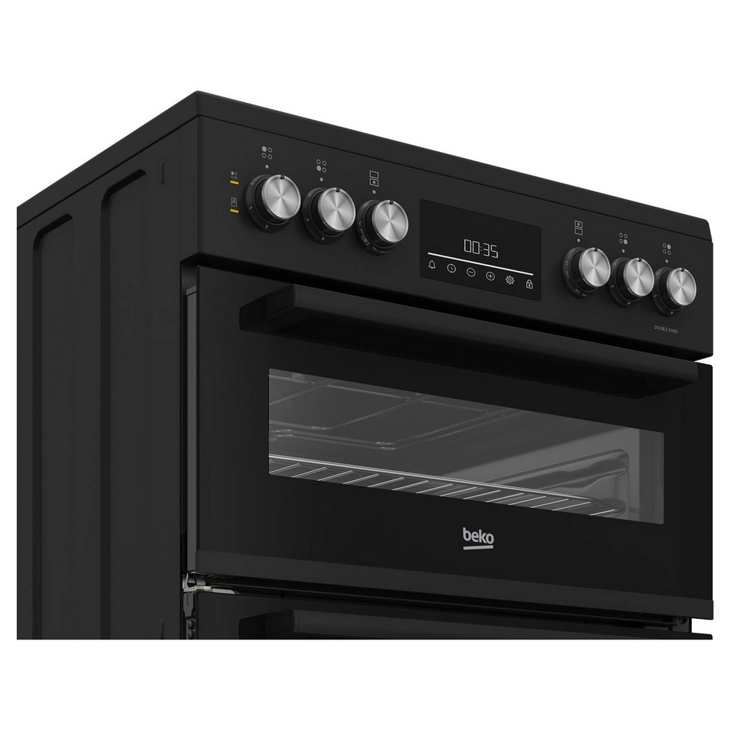 Beko EDC6731K 60cm Double Oven Electric Cooker in Black Ceramic Hob, photo 3