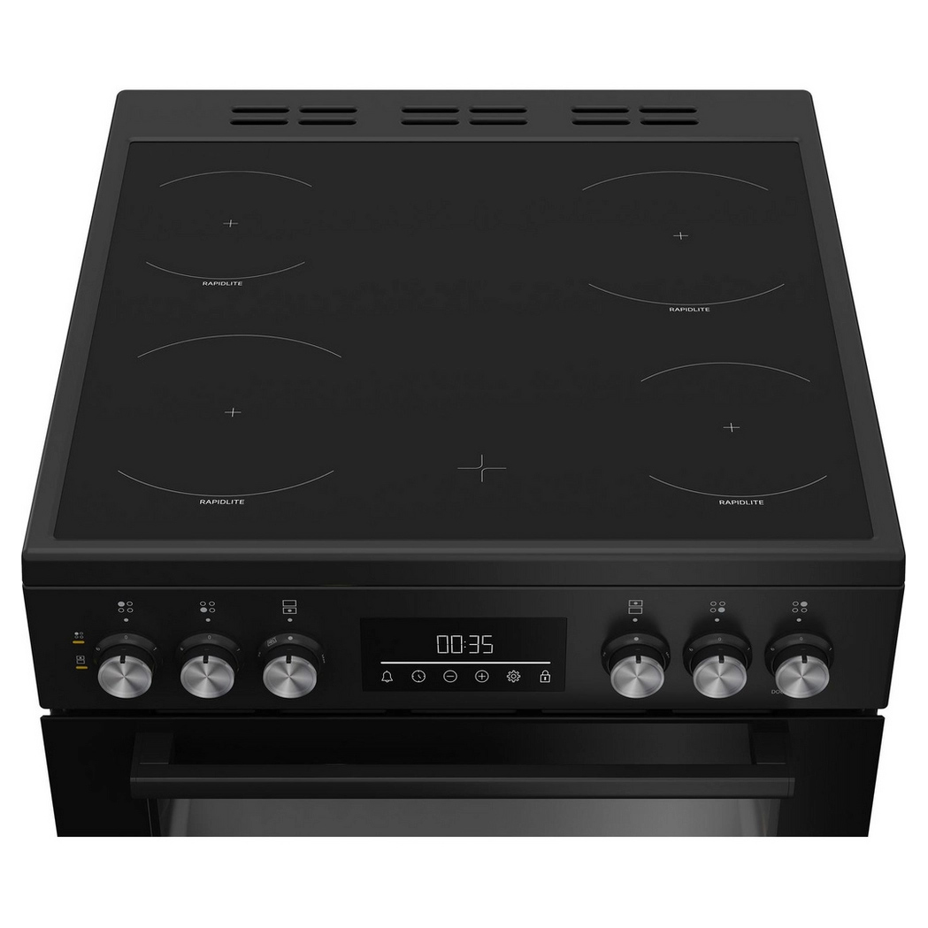 Beko EDC6731K 60cm Double Oven Electric Cooker in Black Ceramic Hob, photo 4