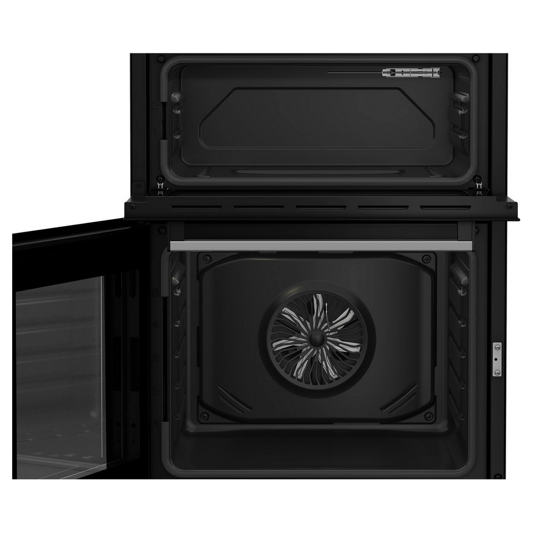Beko EDC6731S 60cm Double Oven Electric Cooker in Silver Ceramic Hob, photo 5