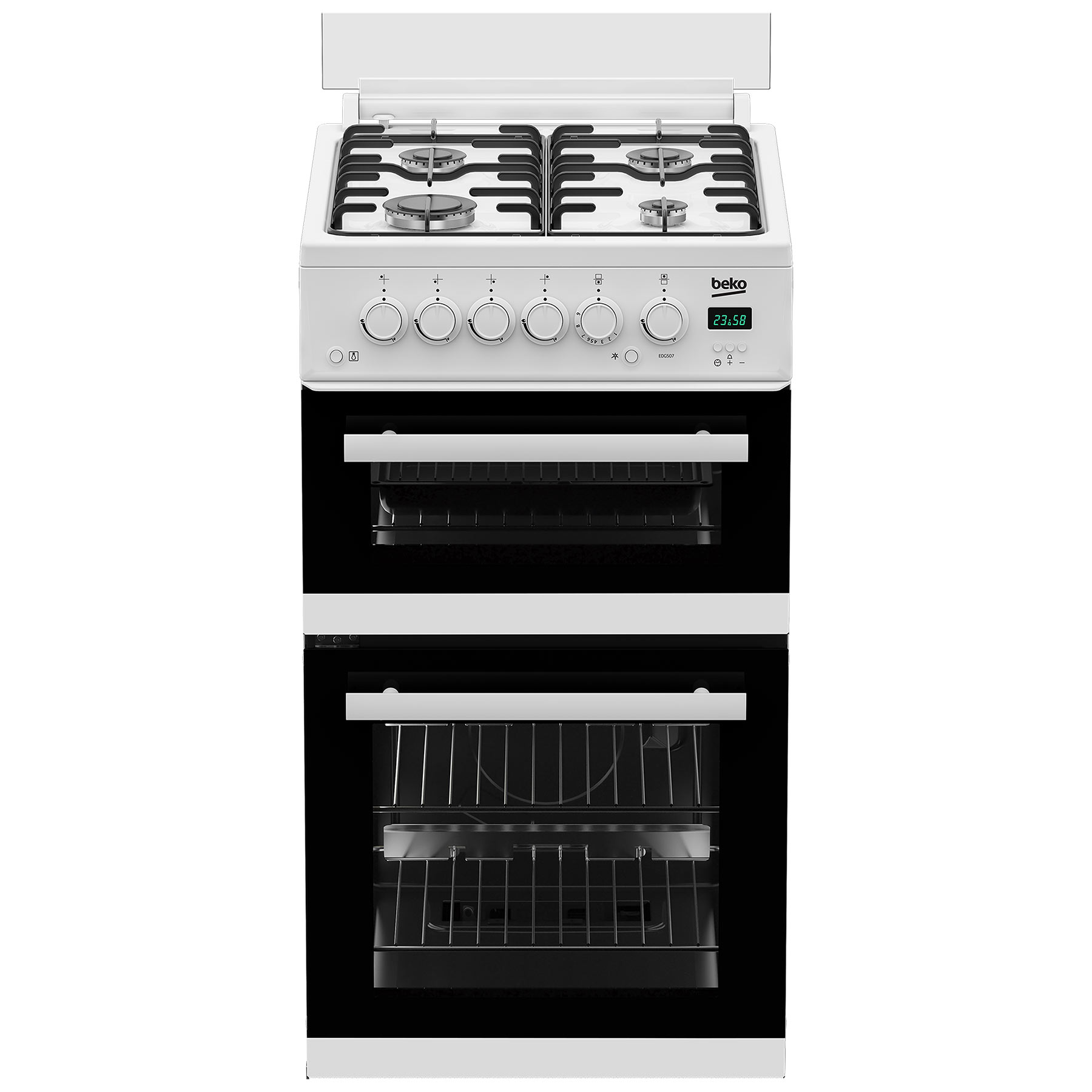 Image of Beko EDG507W 50cm Twin Cavity Gas Cooker in White