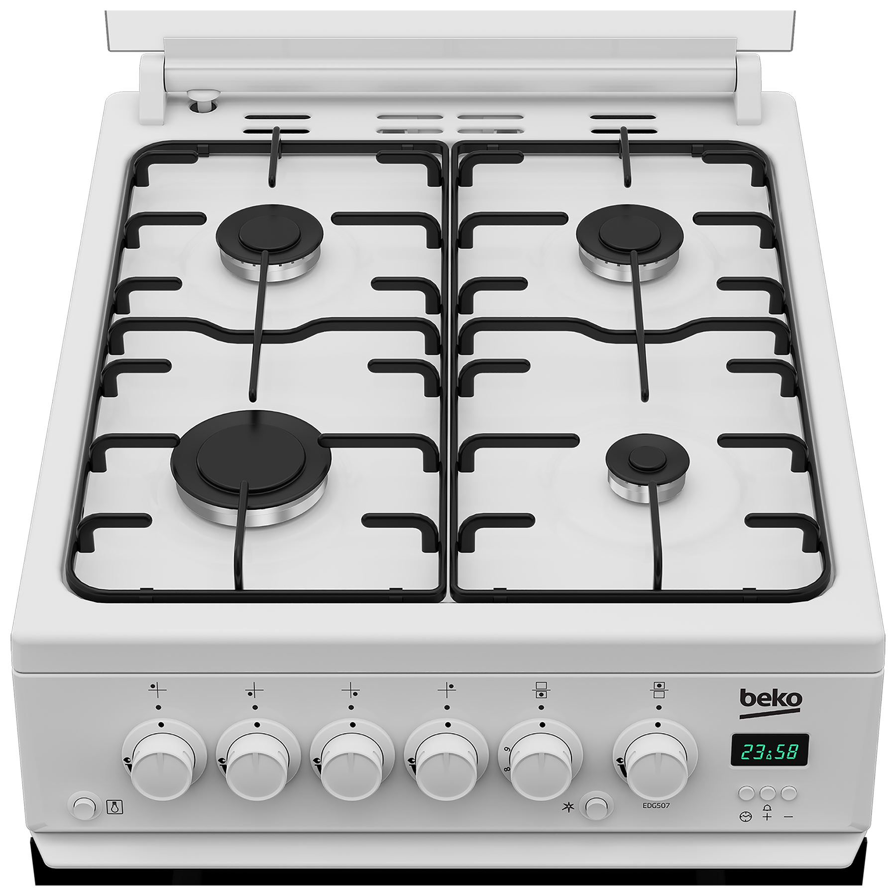 Beko EDG507W Freestanding Double Oven Gas Cooker with Gas Hob White, photo 3