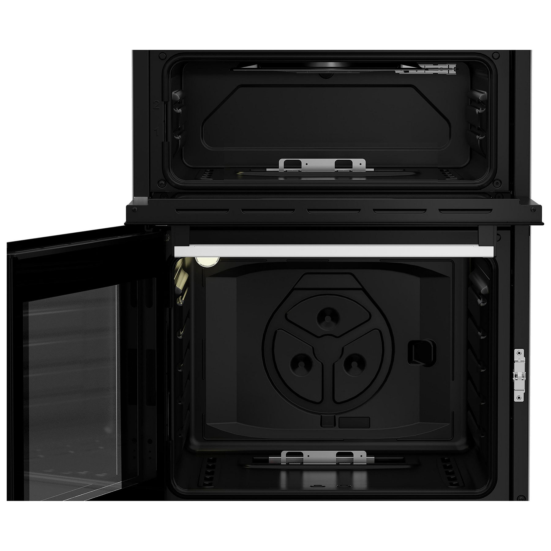 Beko EDG6231W 60cm Twin Cavity Gas Cooker with Enamel Hob White, photo 4