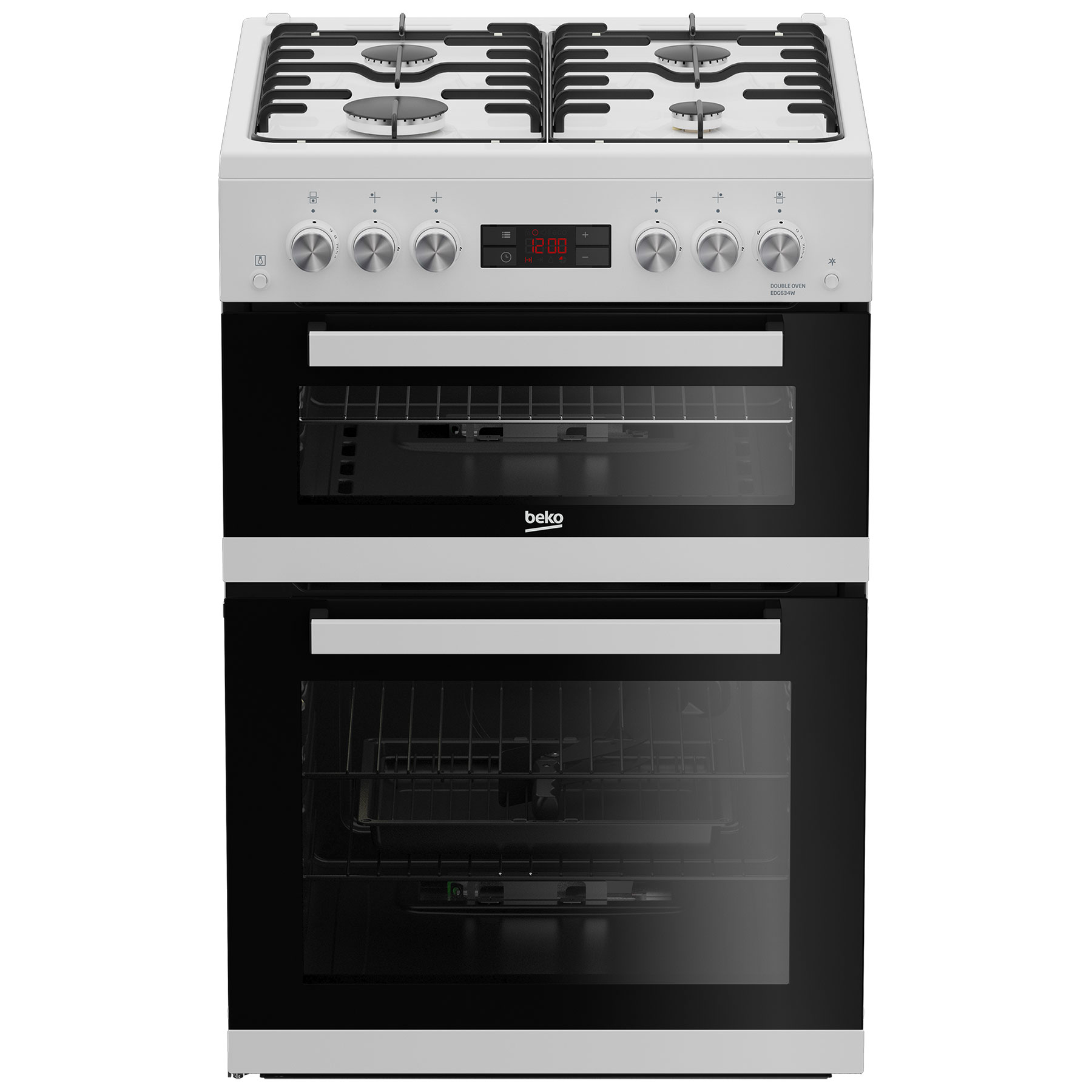 Image of Beko EDG634W 60cm Double Oven Gas Cooker in White