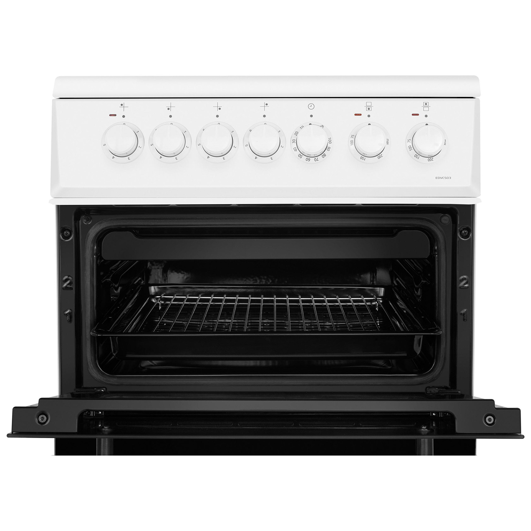 Beko EDVC503W 50cm Double Oven Electric Cooker in White Ceramic Hob, photo 3