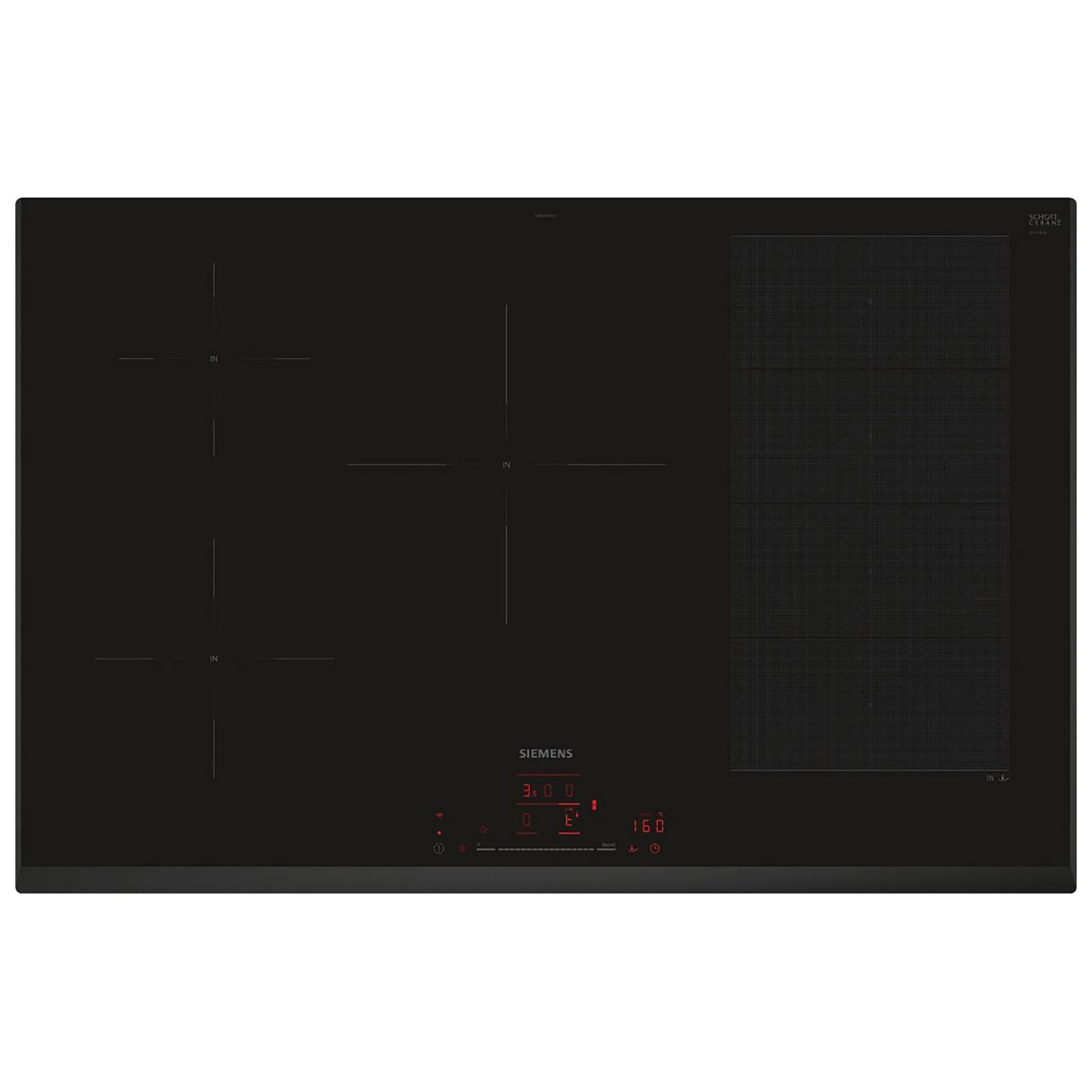 Siemens EX851HVC1E iQ700 80cm Built In FlexInduction Hob in Black
