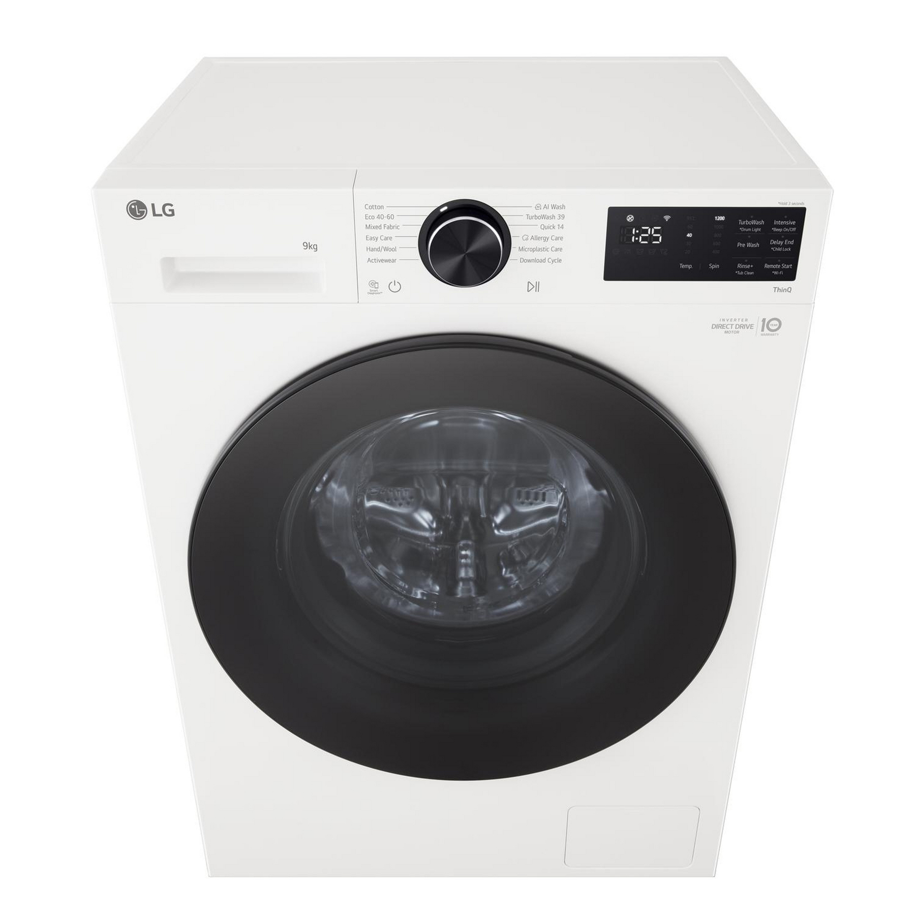 LG F2X50S9TWB 9kg 1200 Spin Washing Machine in White A Rated Counter D, photo 4