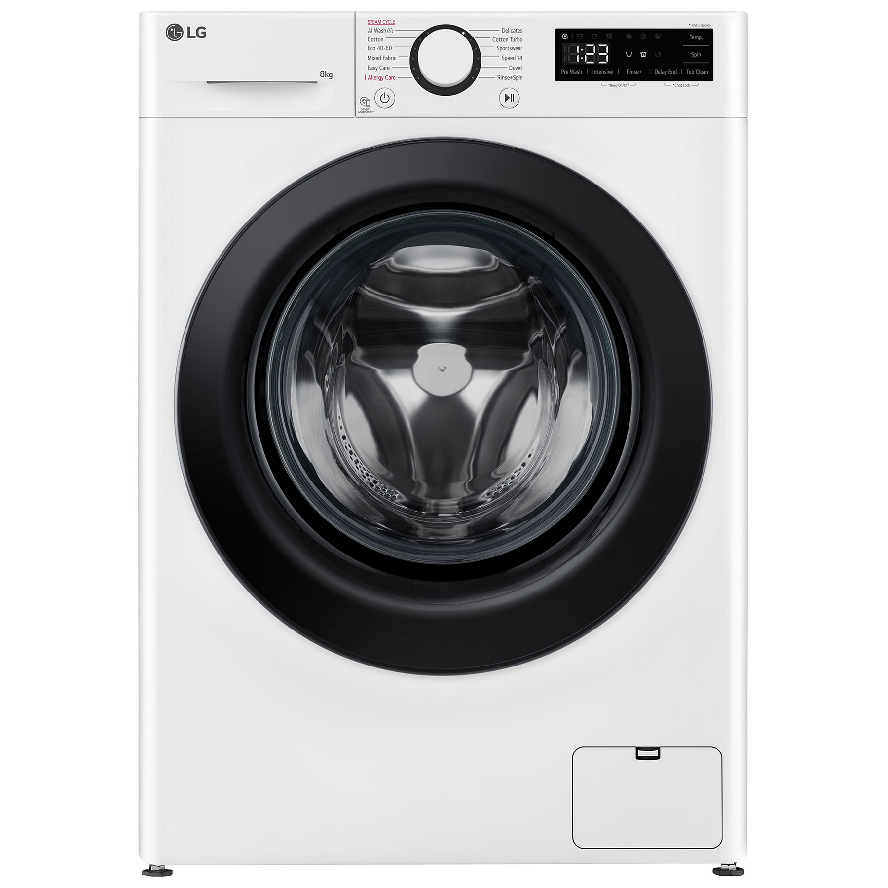 Image of LG F2Y508WBLN1 Washing Machine in White 1200rpm 8kg A Rated