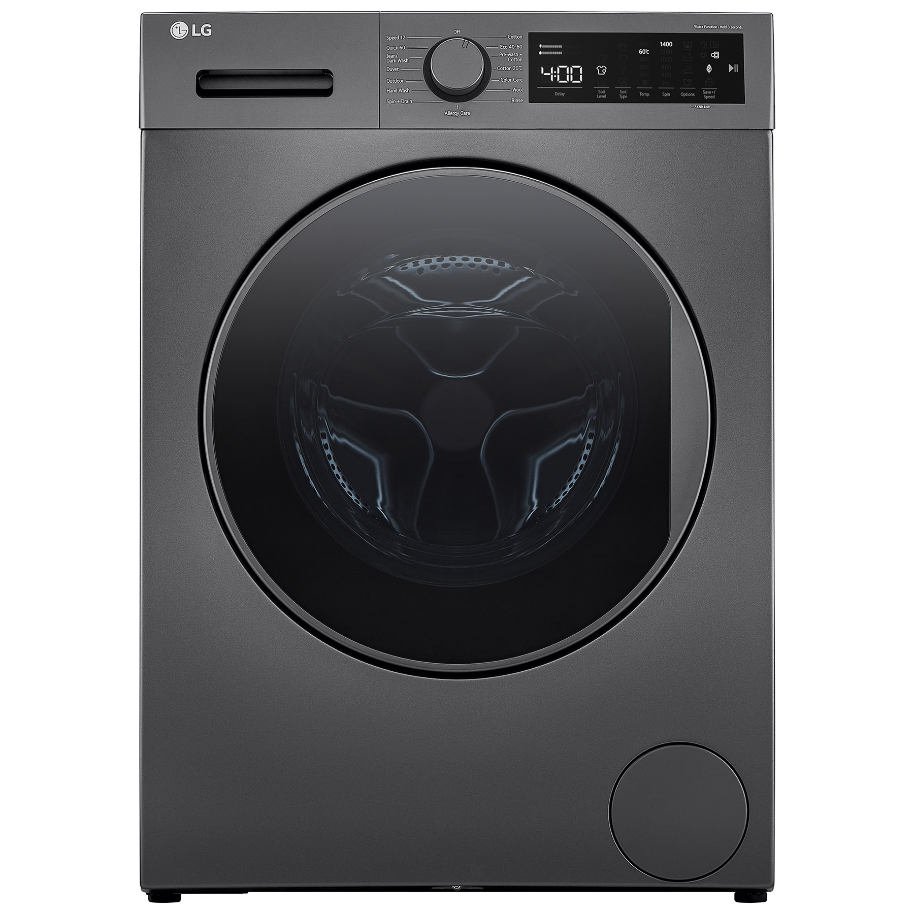 LG F4T209SSE Washing Machine in Dark Silver 1400rpm 9kg A Rated