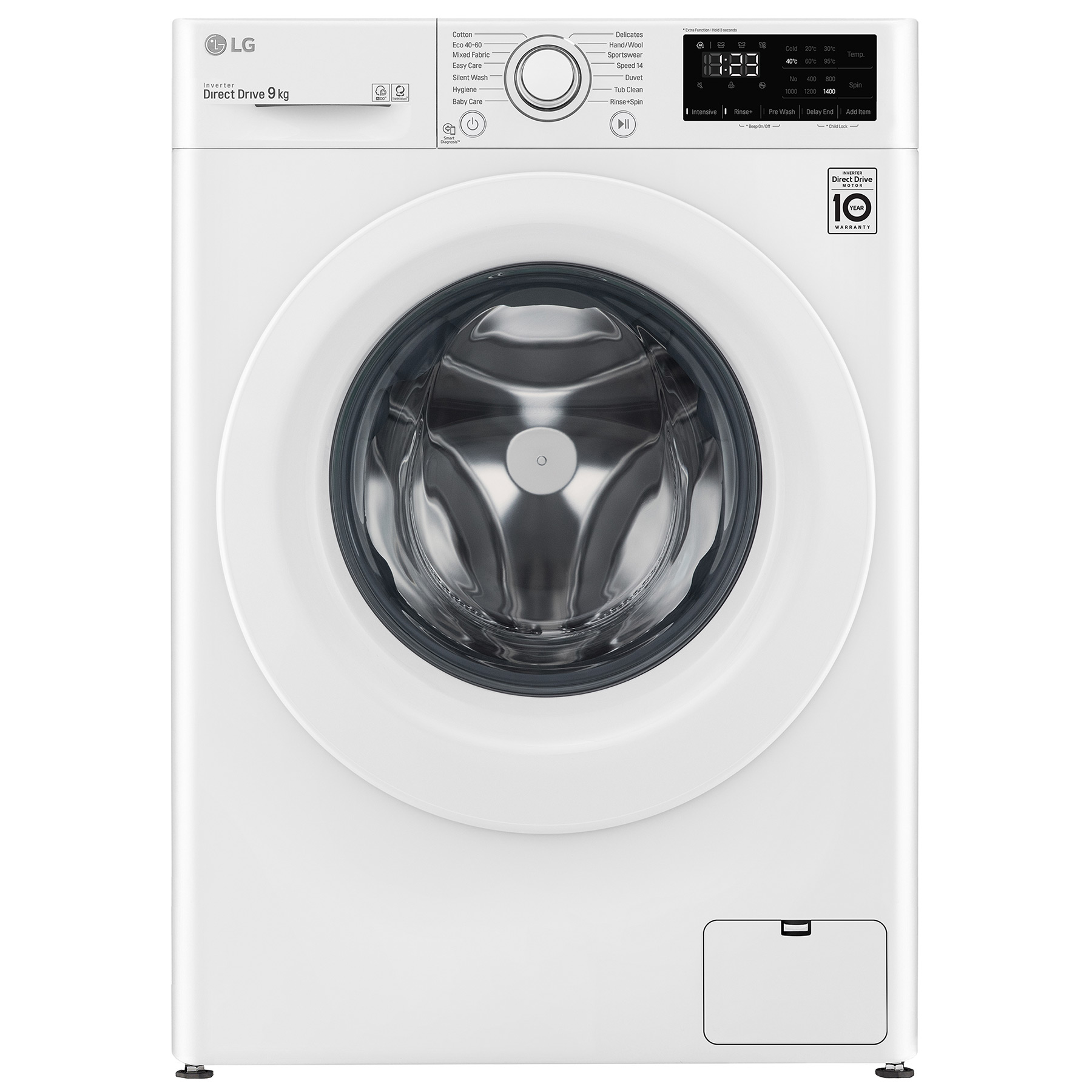 LG F4V309WNW Washing Machine in White 1400rpm 9kg B Rated
