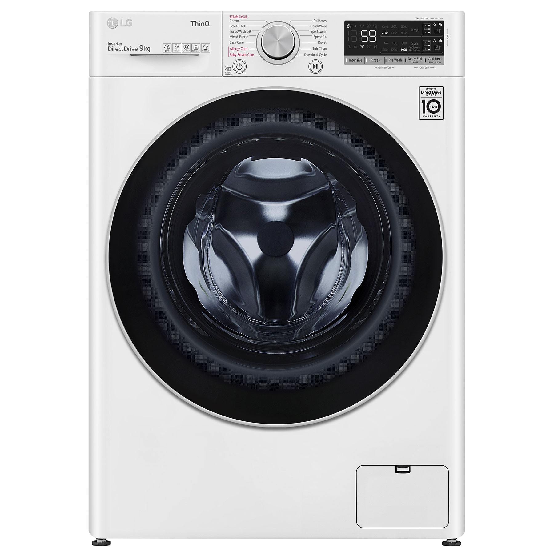 Image of LG F4V709WTSA Washing Machine in White 1400rpm 9kg B Rated