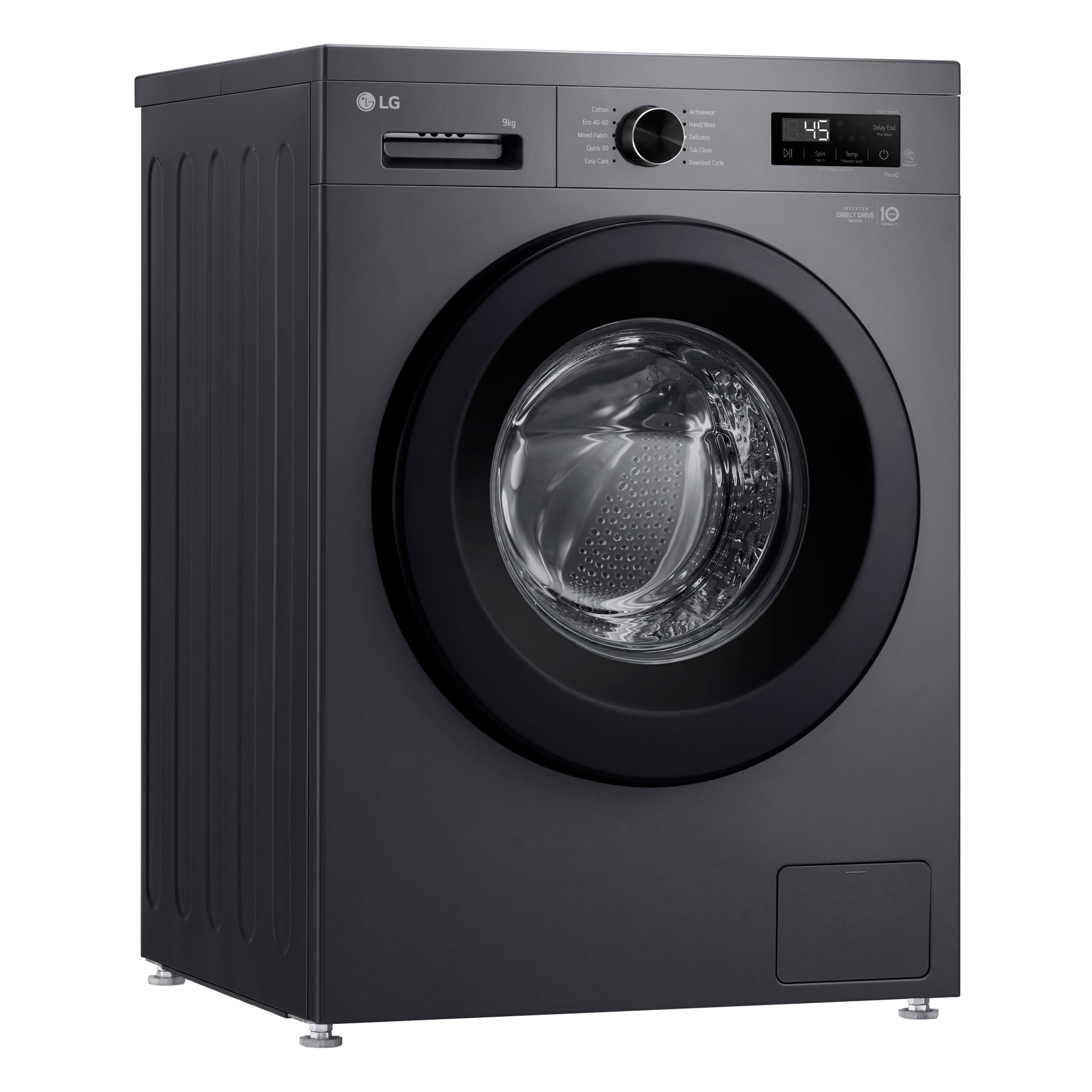LG F4X1009NMK 9kg 1400 Spin Washing Machine in Middle Black A Rated 6, photo 2