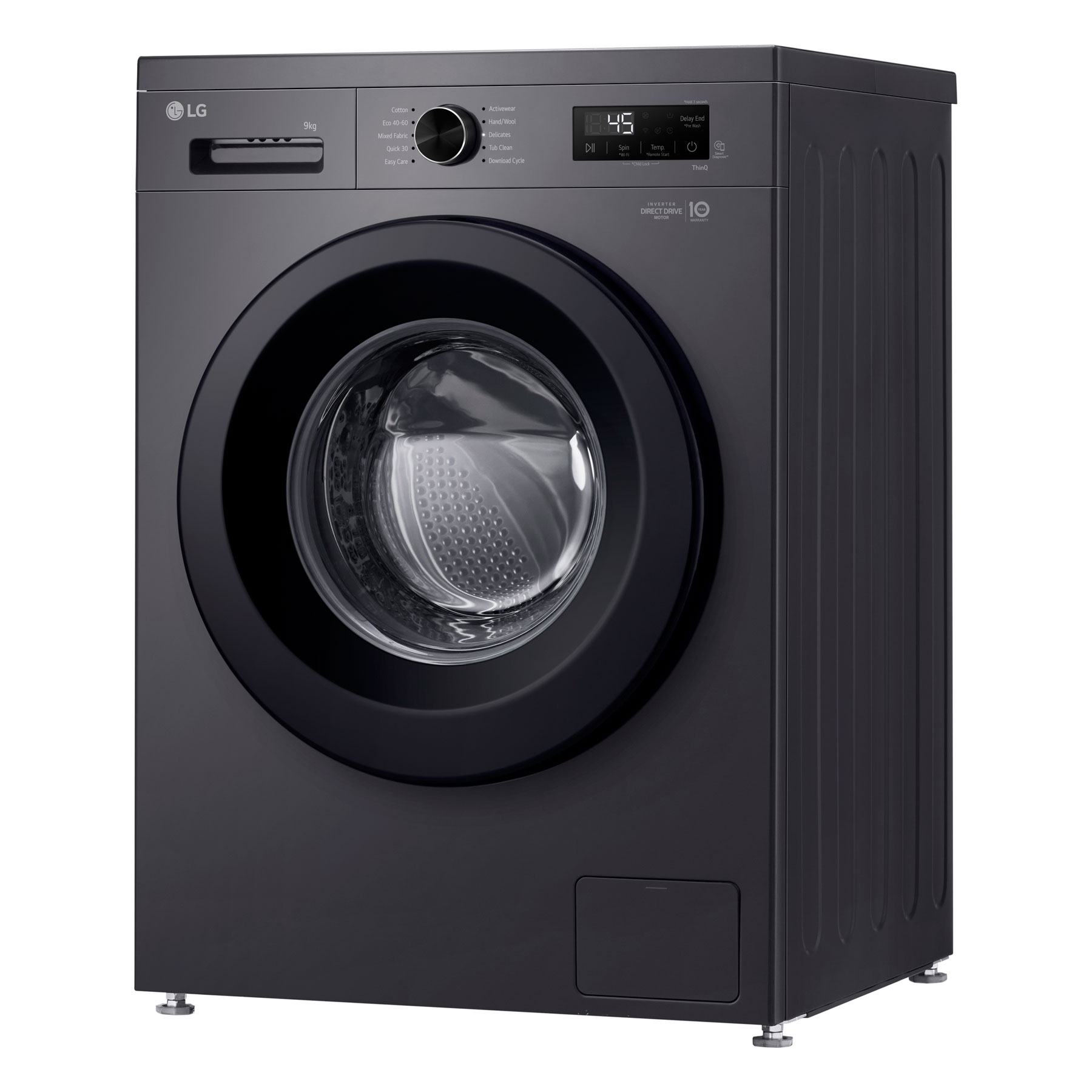 LG F4X1009NMK 9kg 1400 Spin Washing Machine in Middle Black A Rated 6, photo 3