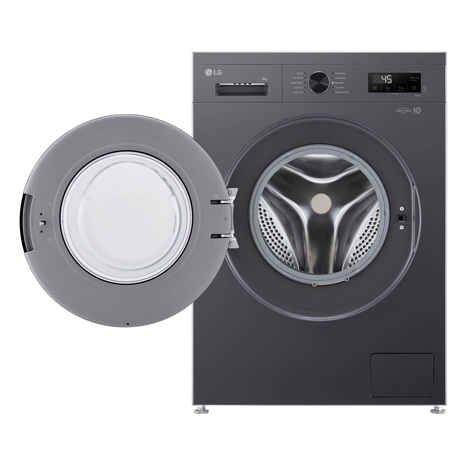 LG F4X1009NMK 9kg 1400 Spin Washing Machine in Middle Black A Rated 6, photo 5