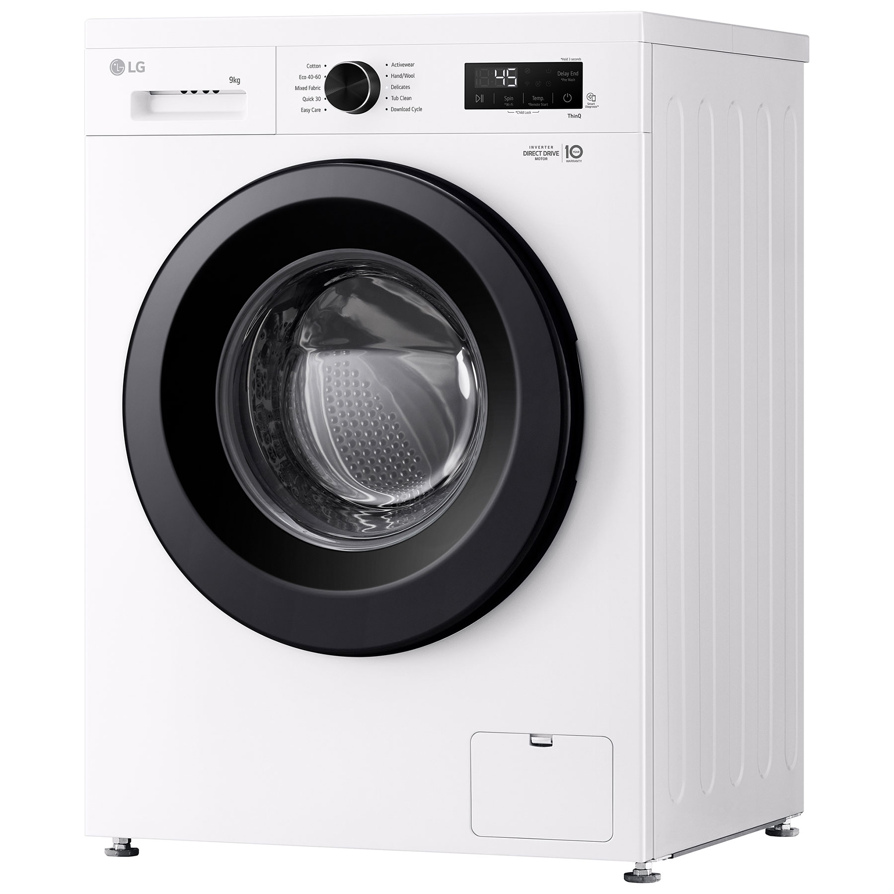 LG F4X1009NWK 9kg 1400 Spin Washing Machine in White A Rated 6 Motion, photo 3
