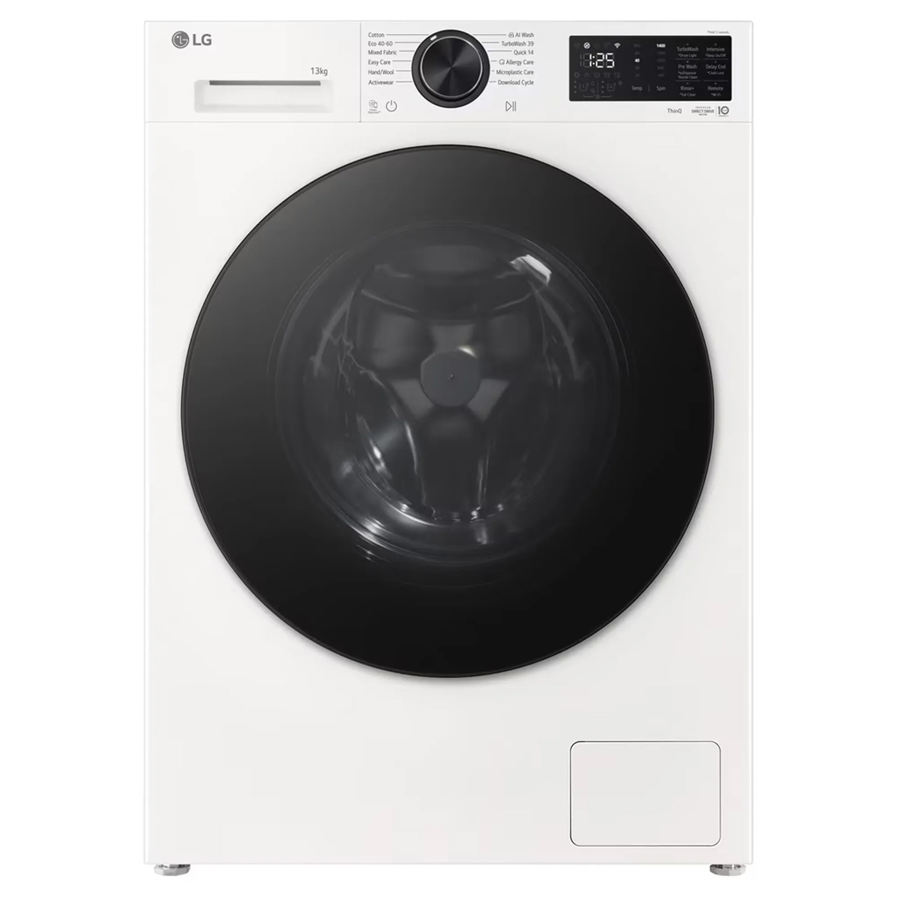 LG F4X5013TWB 13kg 1400 Spin Washing Machine in White A Rated with AI