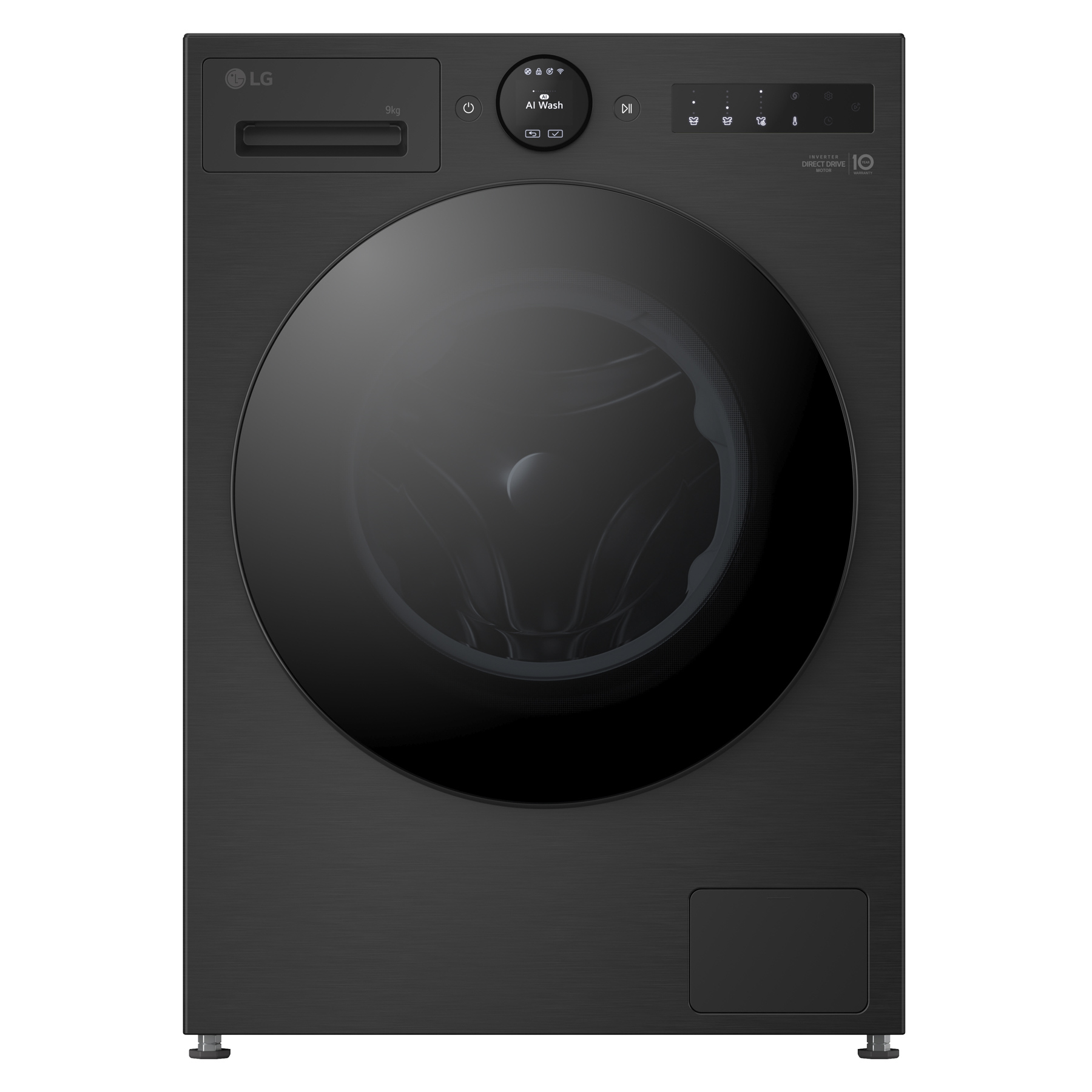 LG F4X7009TBB 9kg 1400 Spin Washing Machine in Matte Black A Rated Thi