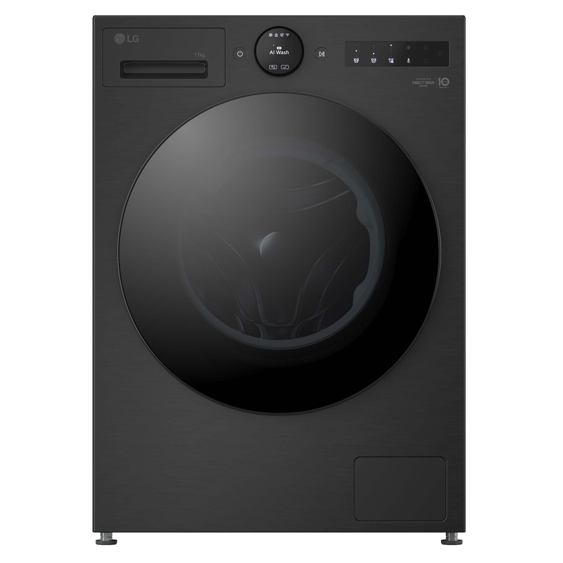 Image of LG F4X7011TBB 11kg 1400 Spin Washing Machine in Essence Matte Black A