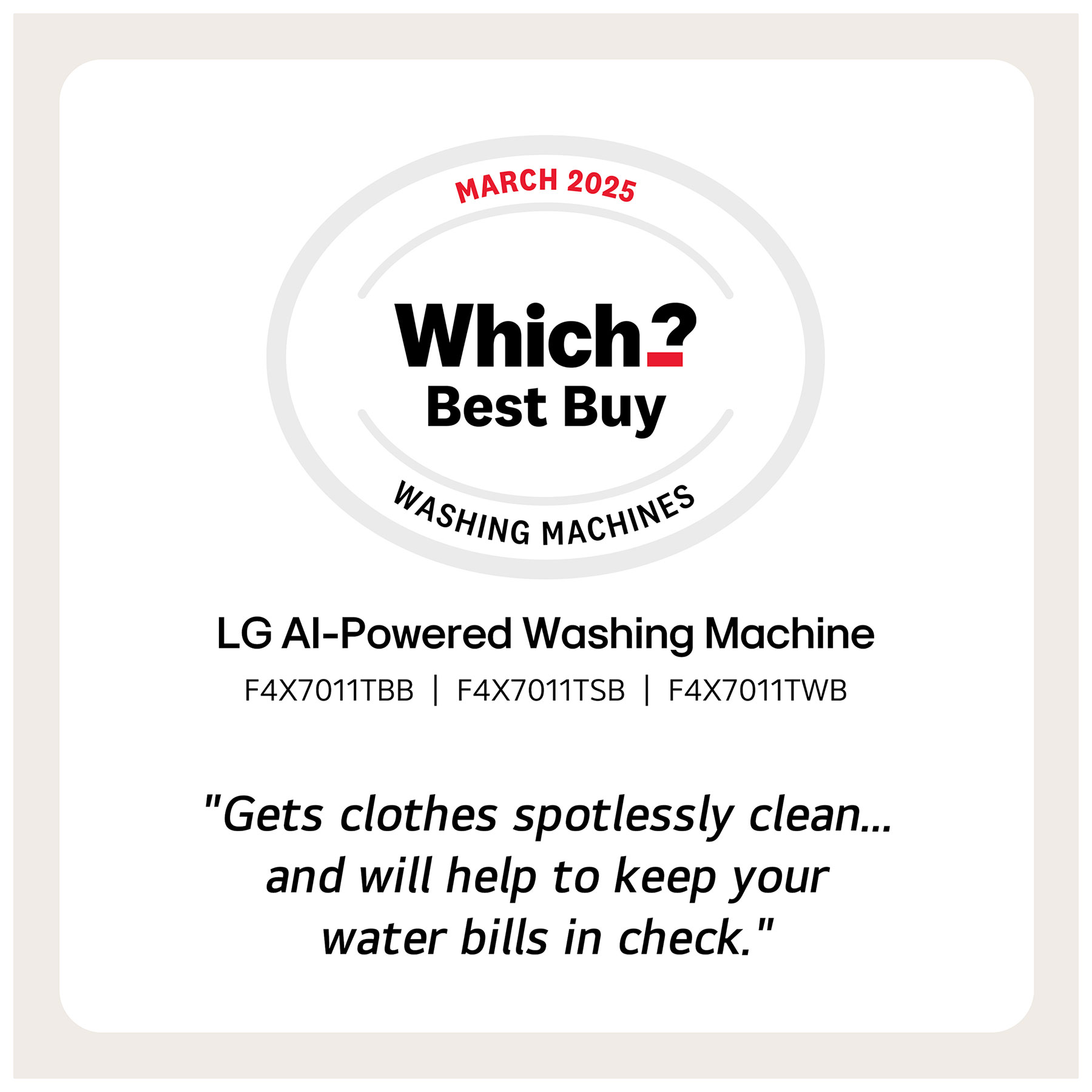 LG F4X7011TBB 11kg 1400 Spin Washing Machine in Essence Matte Black A