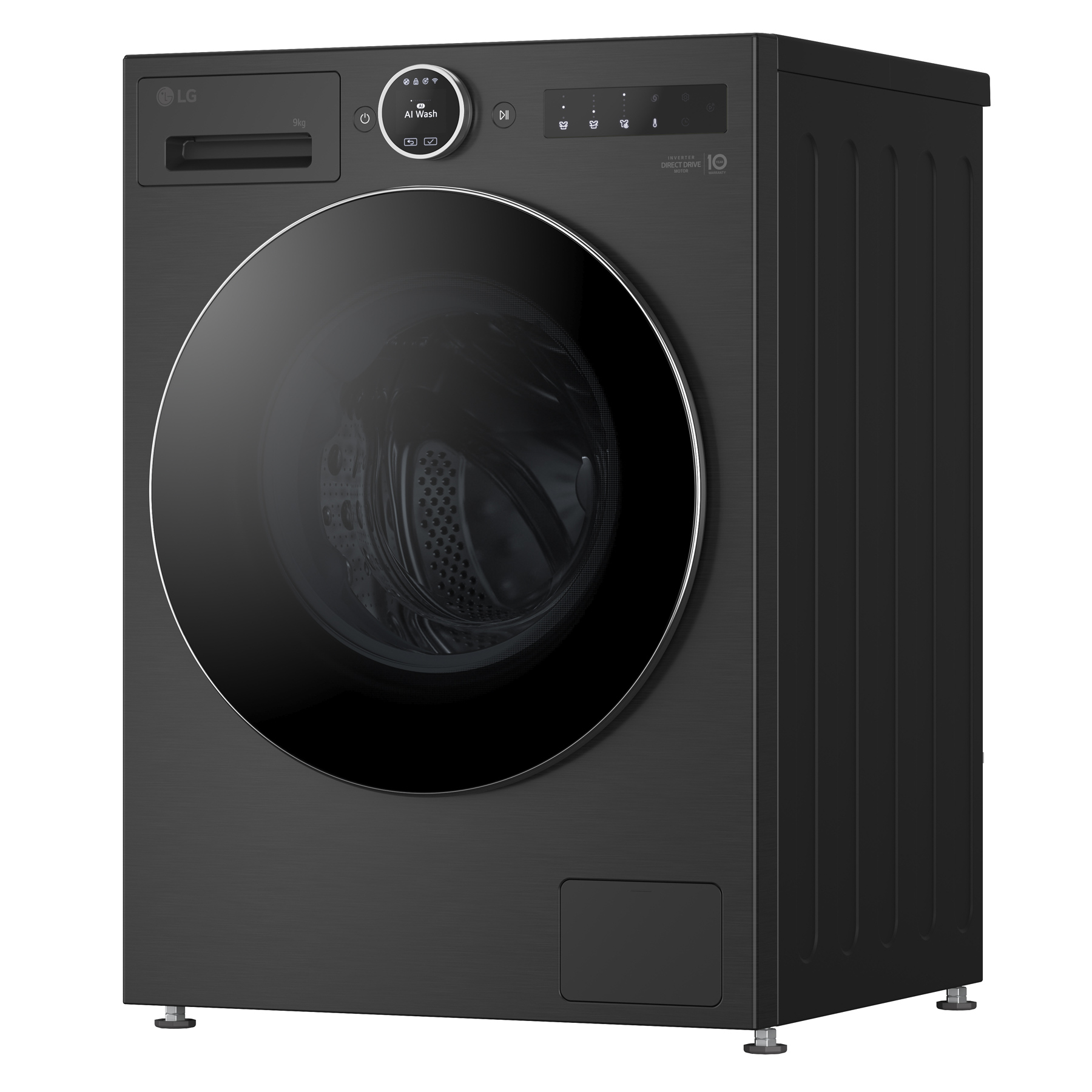 LG F4X9009TBC 9kg 1400 Spin Washing Machine in Matte Black A Rated Thi, photo 2