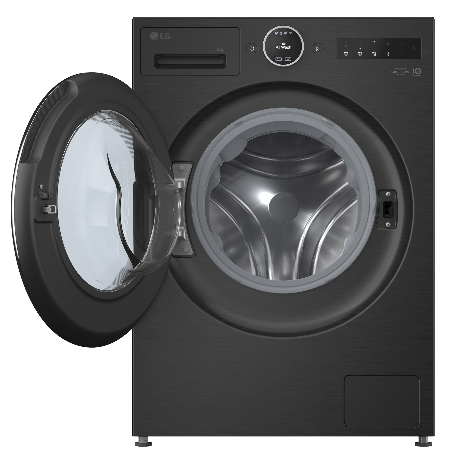LG F4X9009TBC 9kg 1400 Spin Washing Machine in Matte Black A Rated Thi, photo 3