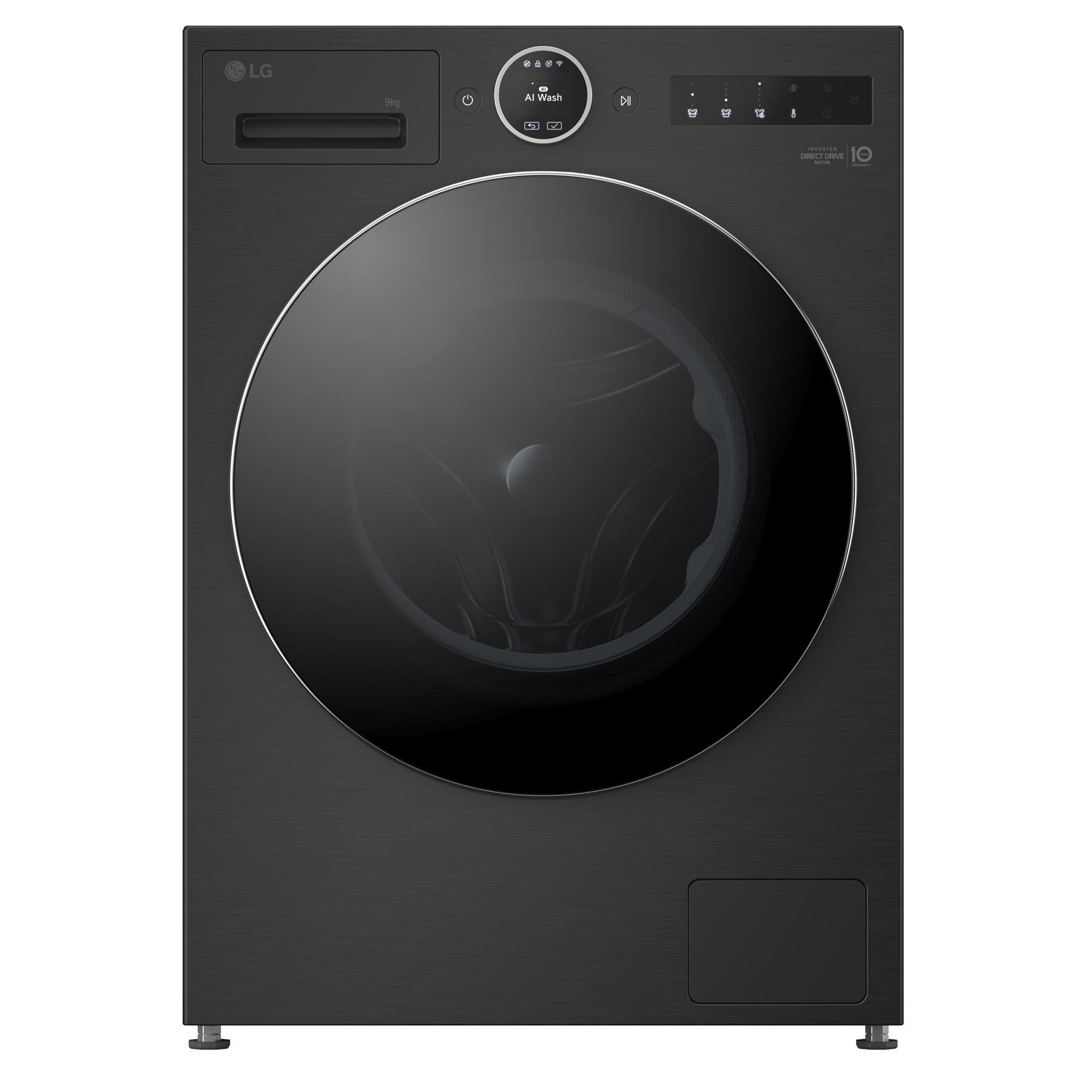 LG F4X9009TBC 9kg 1400 Spin Washing Machine in Matte Black A Rated Thi