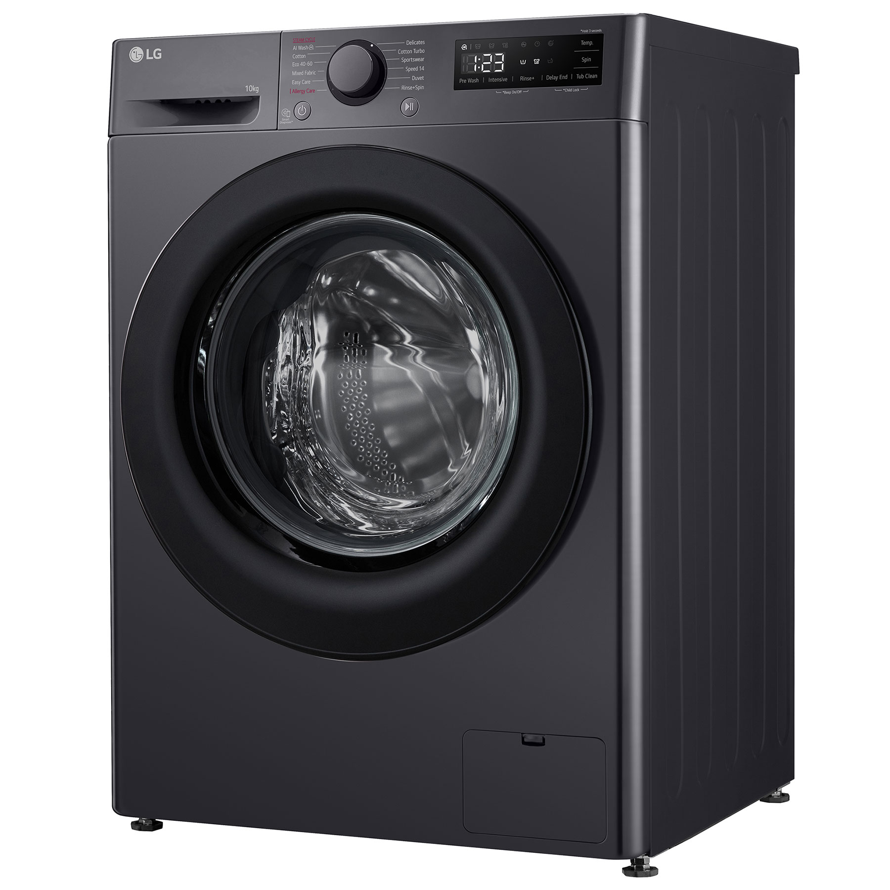 LG F4Y510GBLN1 10kg 1400 Spin Washing Machine in Slate Grey A Rated AI, photo 4