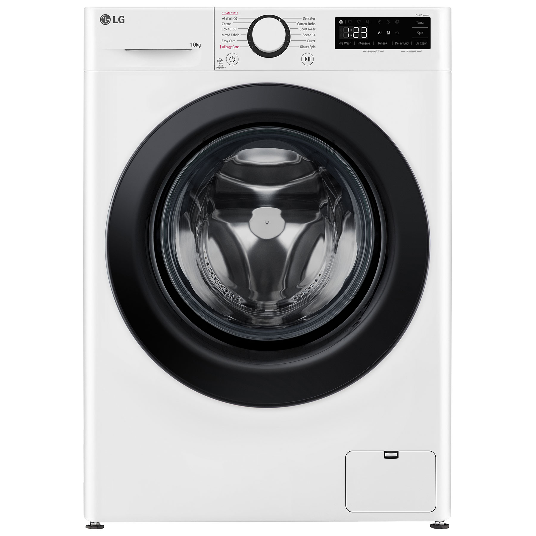 LG F4Y510WBLN1 10kg 1400 Spin Washing Machine in White A Rated AI Dire