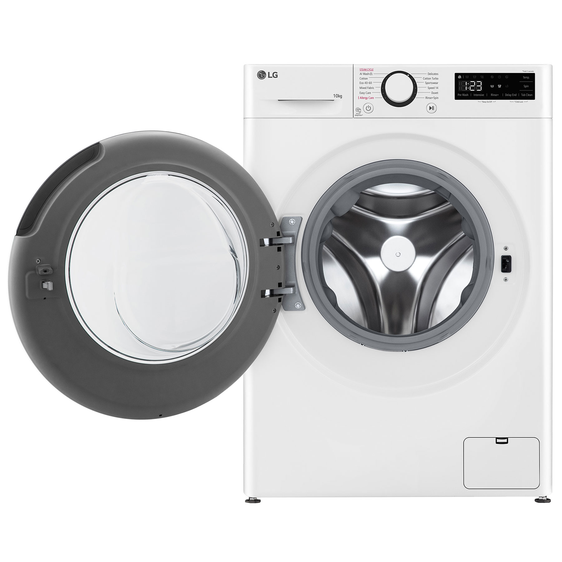 LG F4Y510WBLN1 10kg 1400 Spin Washing Machine in White A Rated AI Dire, photo 2