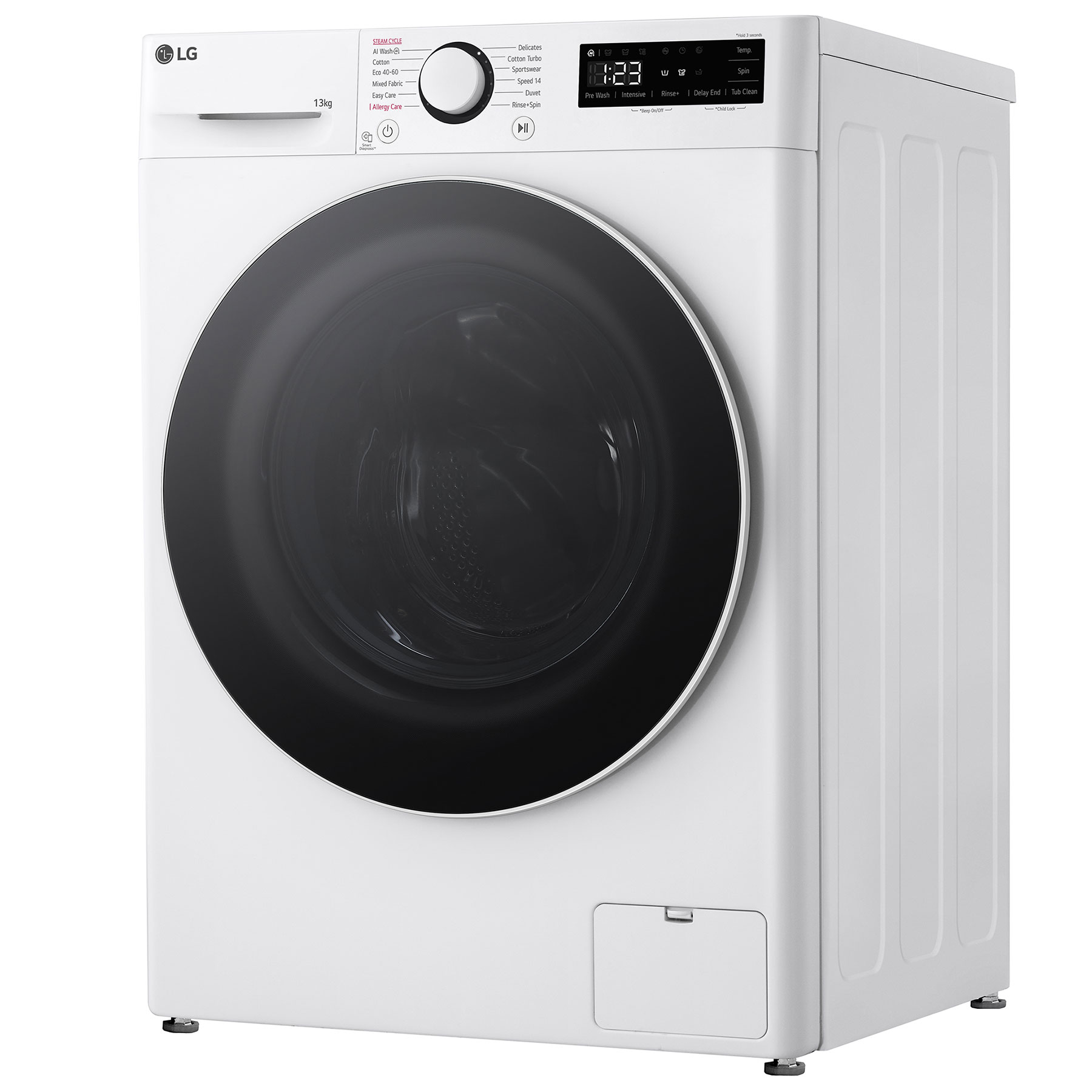 LG F4Y513WWLN1 13kg 1400 Spin Washing Machine in White A Rated AI Dire, photo 4