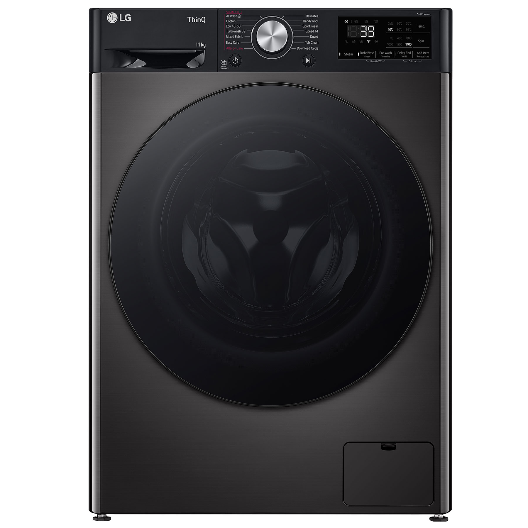 LG F4Y711BBTN1 Washing Machine in Black 1400rpm 11kg A Rated Wi Fi