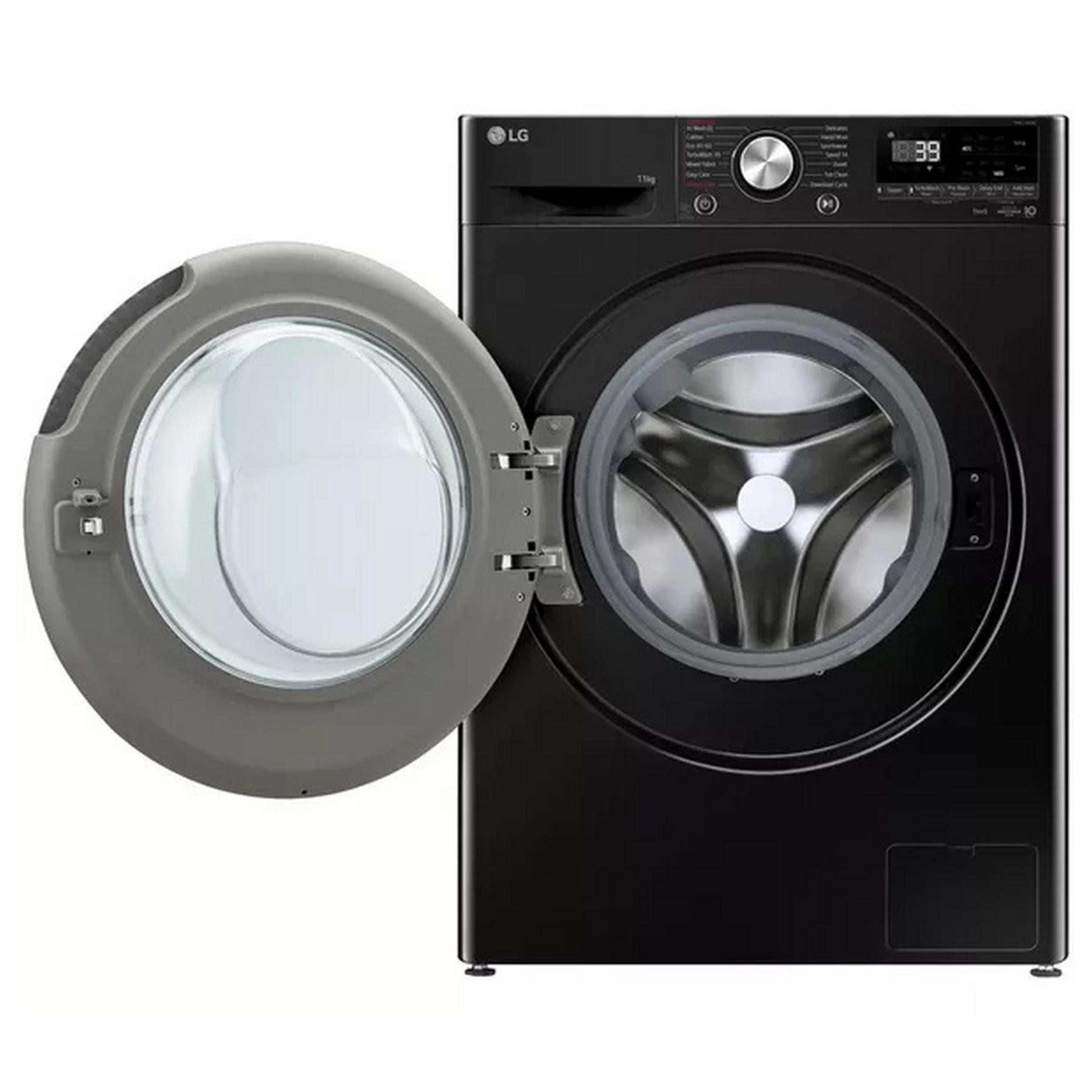 LG F4Y711NCTN1 11kg 1400 Spin Washing Machine in Onyx Black A Rated wi, photo 2