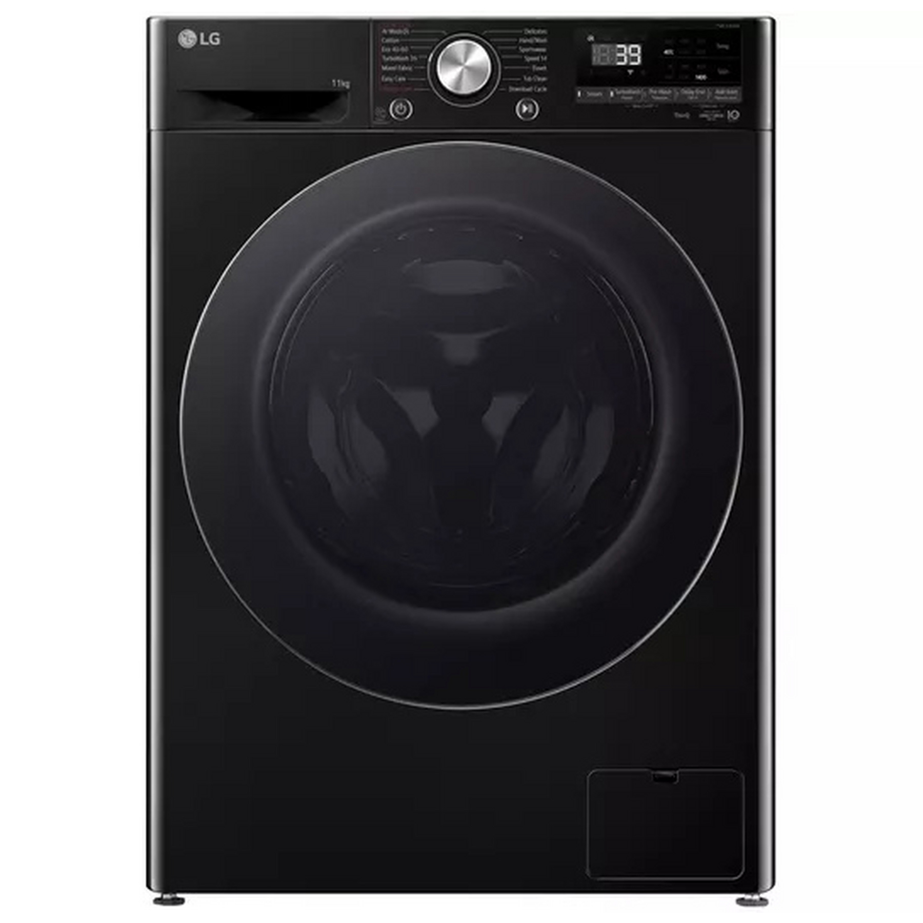 LG F4Y711NCTN1 11kg 1400 Spin Washing Machine in Onyx Black A Rated wi