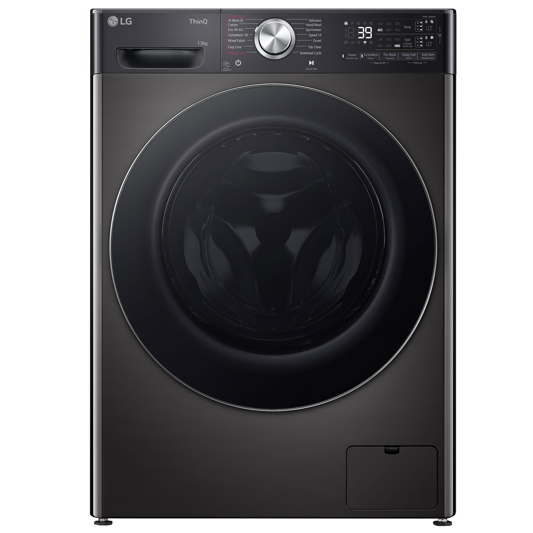 LG F4Y913BCTA1 Washing Machine in Black 1400rpm 13kg A Rated Wi Fi