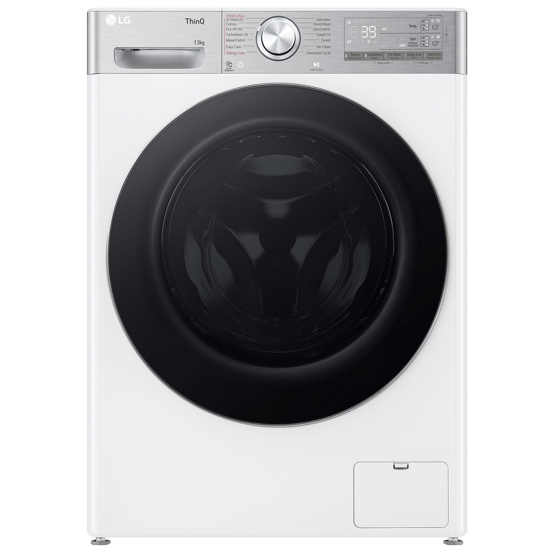 Image of LG F4Y913WCTA1 Washing Machine in White 1400rpm 13kg A Rated Wi Fi