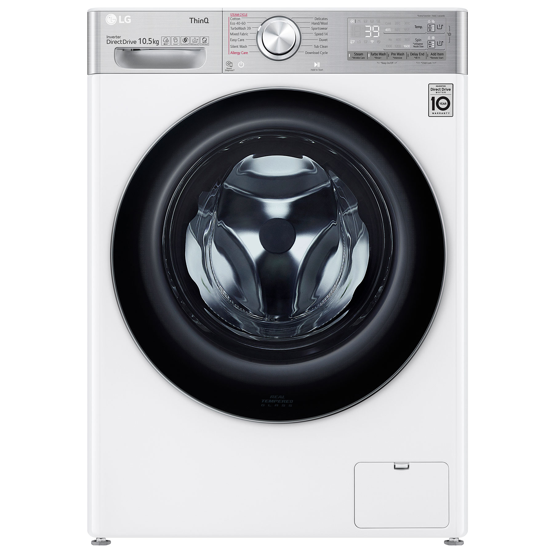 LG F6V1110WTSA Washing Machine in White 1600rpm 10 5kg A Rated