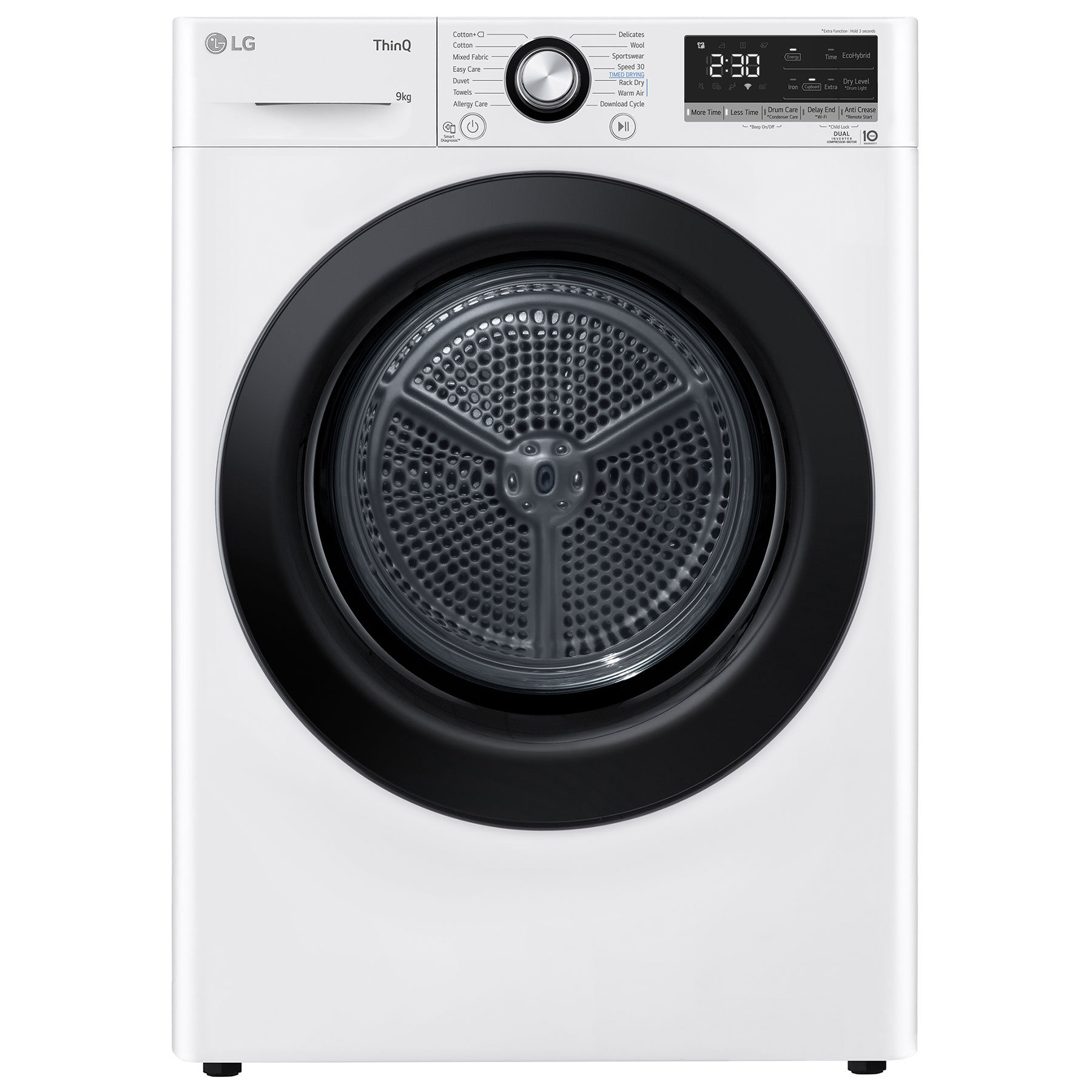 Image of LG FDV309WN 9kg Dual Heat Pump Condenser Dryer in White A