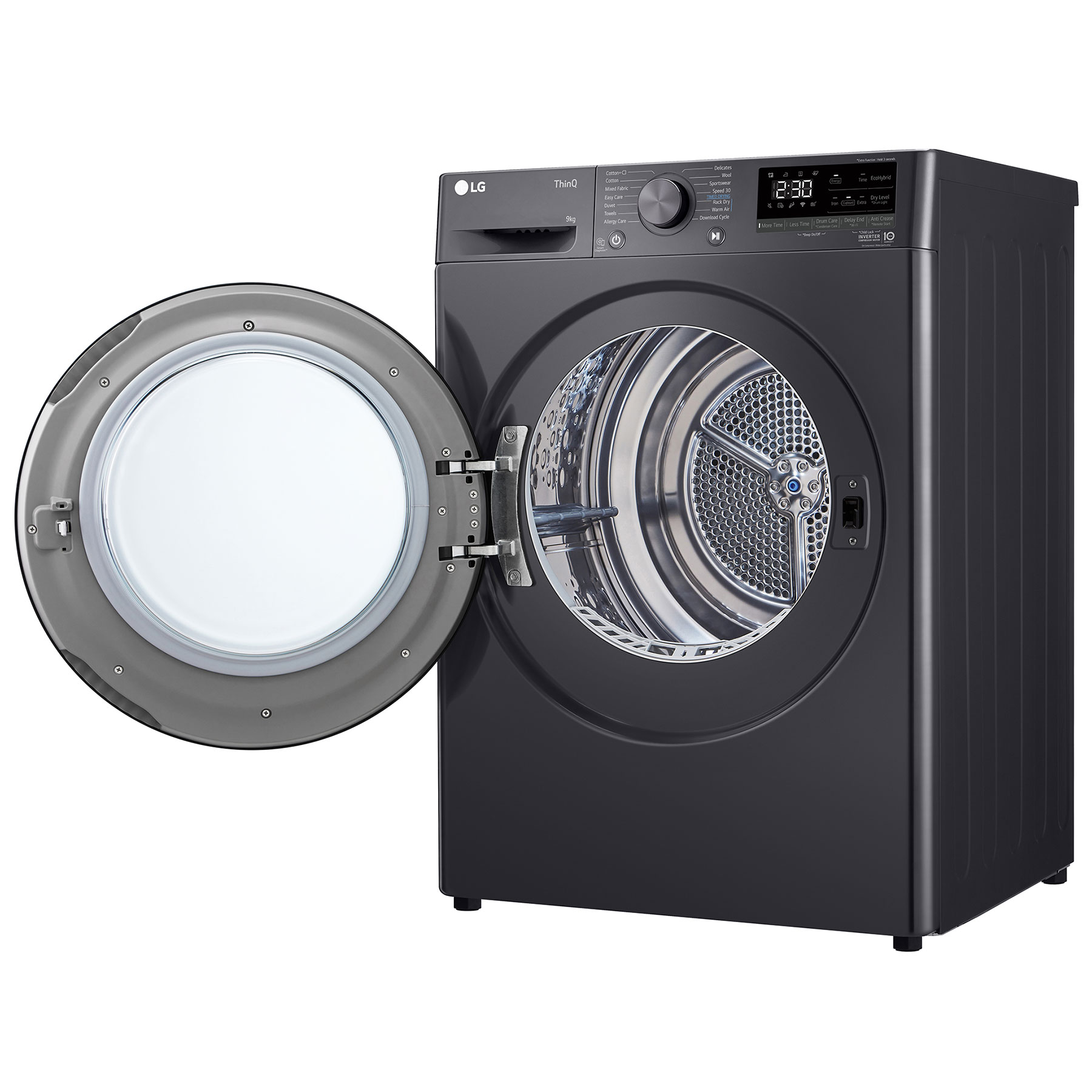LG FDV709GN 9kg Dual Heat Pump Condenser Dryer in Slate Grey A, photo 3