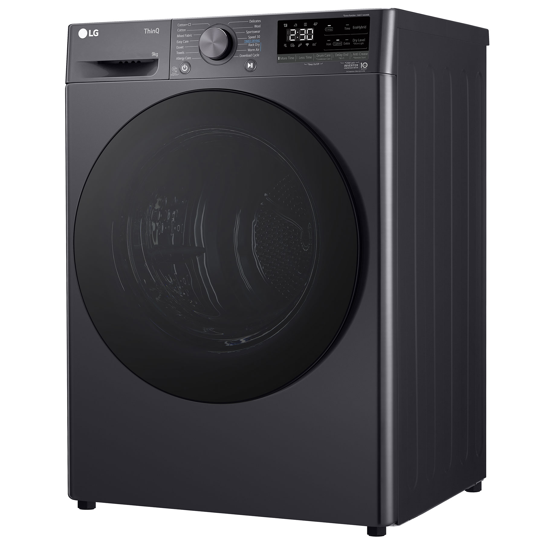 LG FDV709GN 9kg Dual Heat Pump Condenser Dryer in Slate Grey A, photo 4