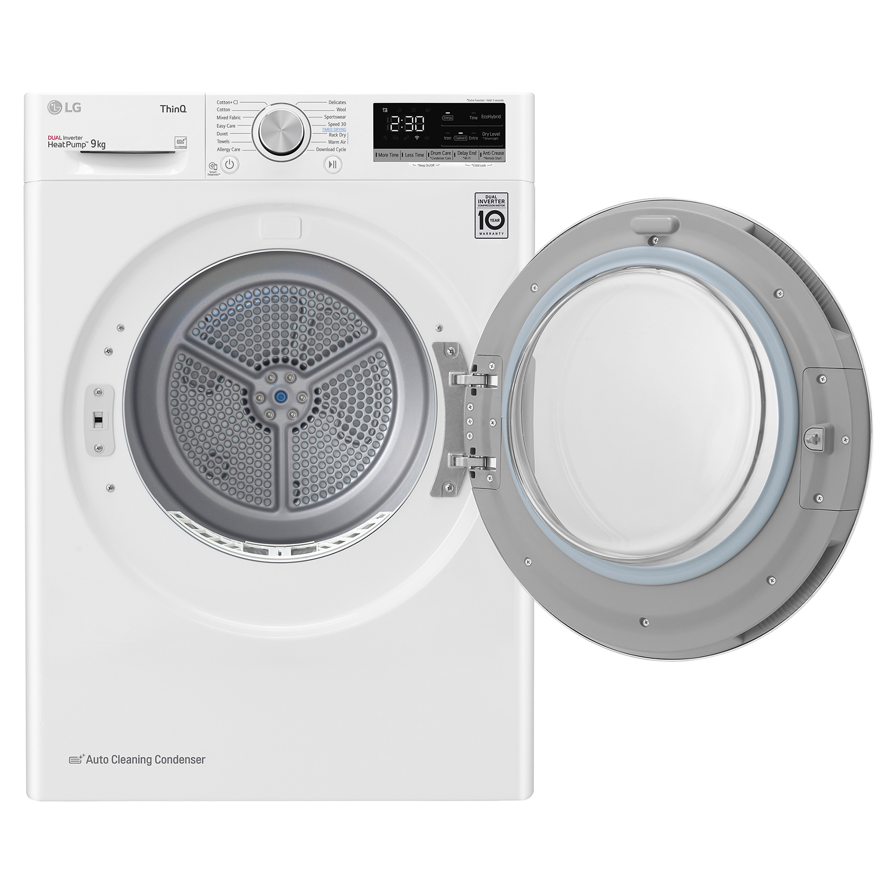 LG FDV709W 9kg Dual Heat Pump Condenser Dryer White A Rated, photo 2