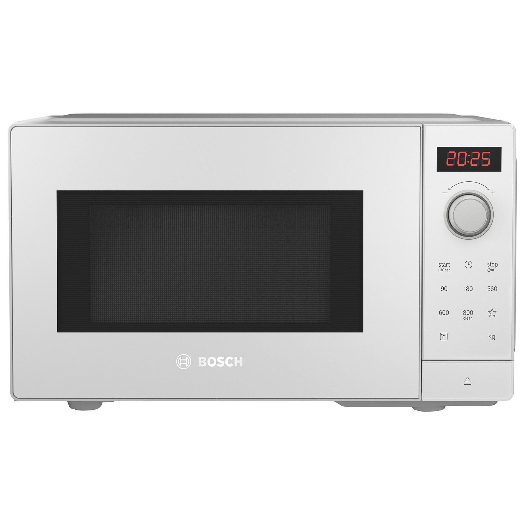 Image of Bosch FFL023MW0B Series 2 Solo Microwave Oven in White 20L 800W
