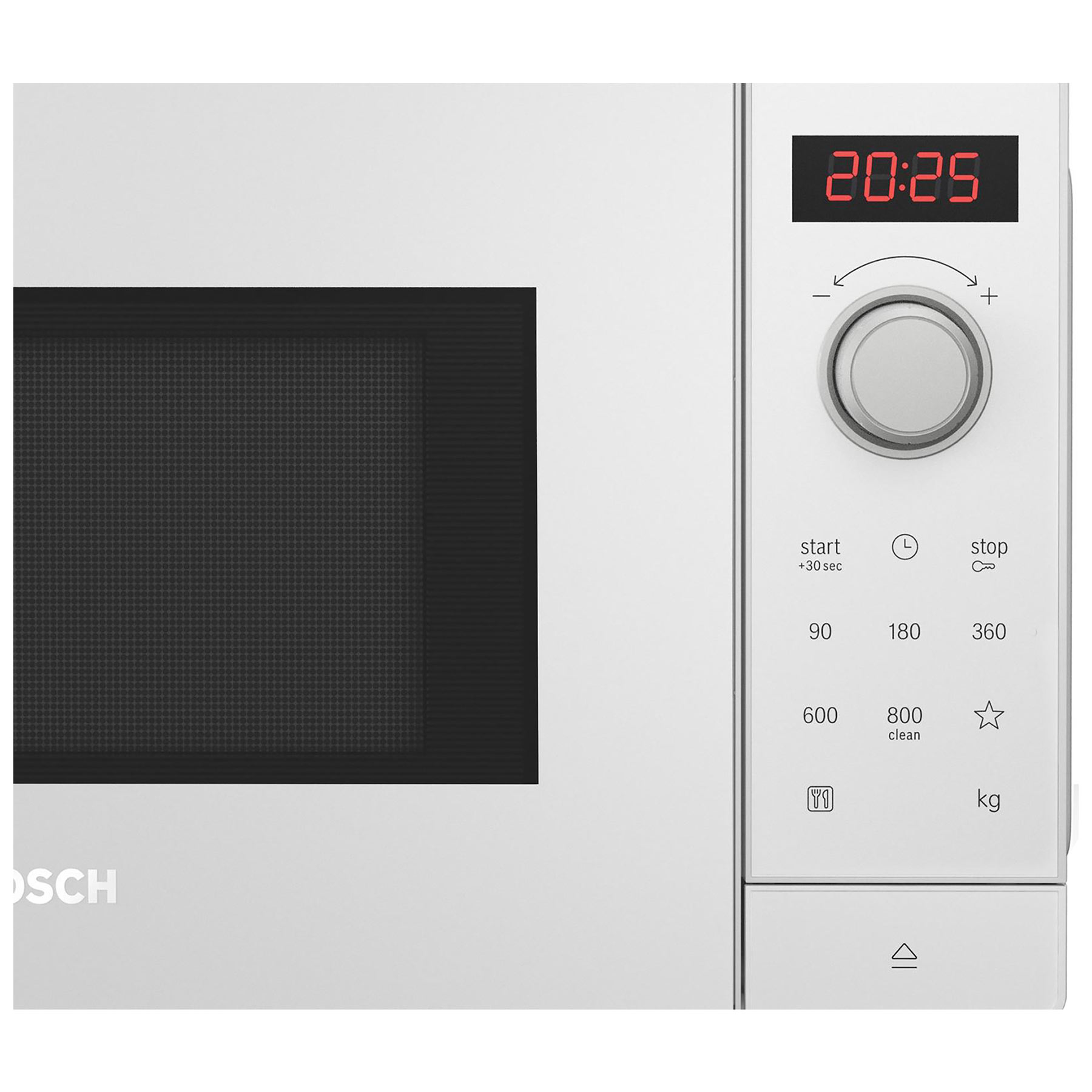 Bosch FFL023MW0B Series 2 Solo Microwave Oven in White 20L 800W, photo 3
