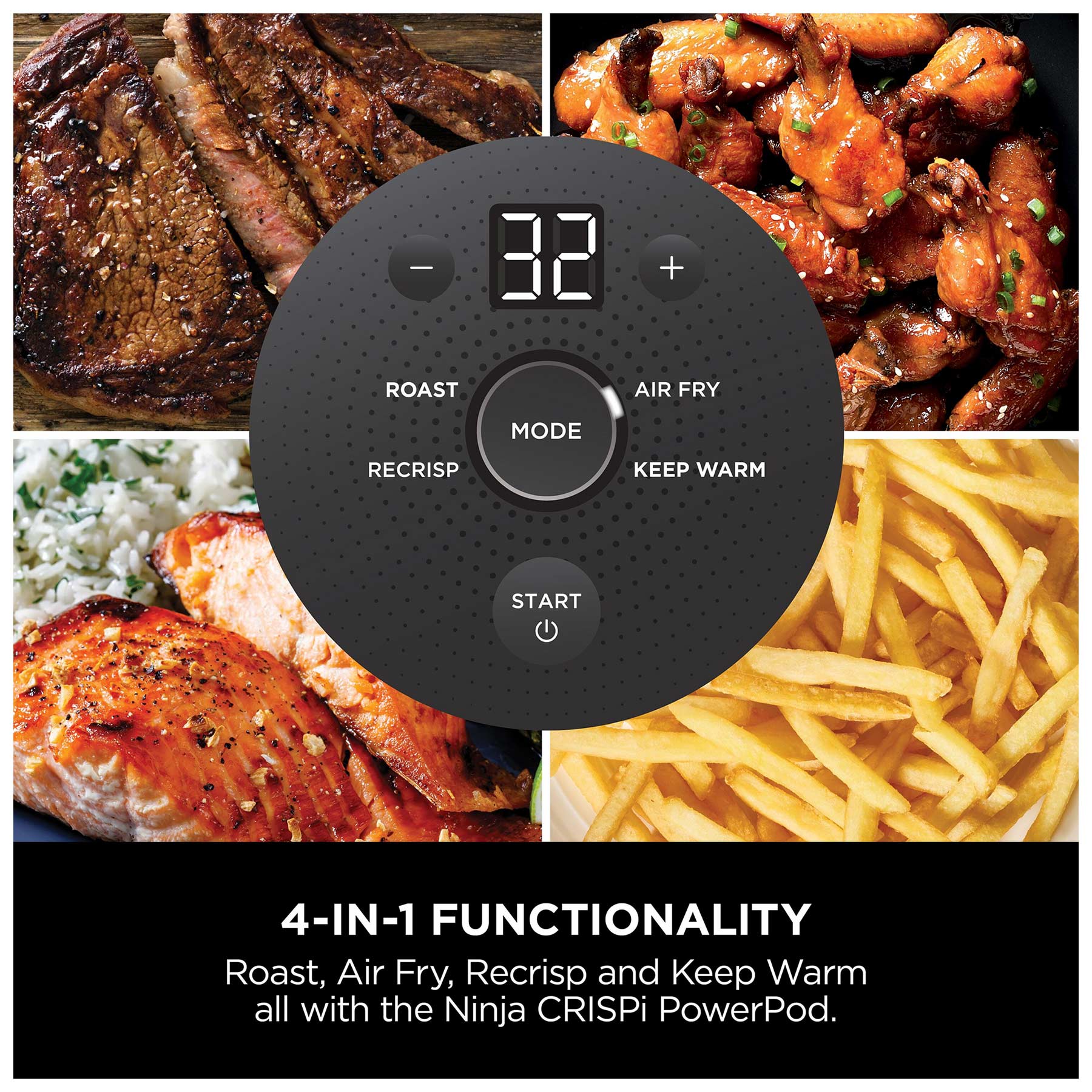 Ninja CRISPi 4-in-1 Portable Compact Glass Air Fryer - Sage, FN101UKSG, photo 4