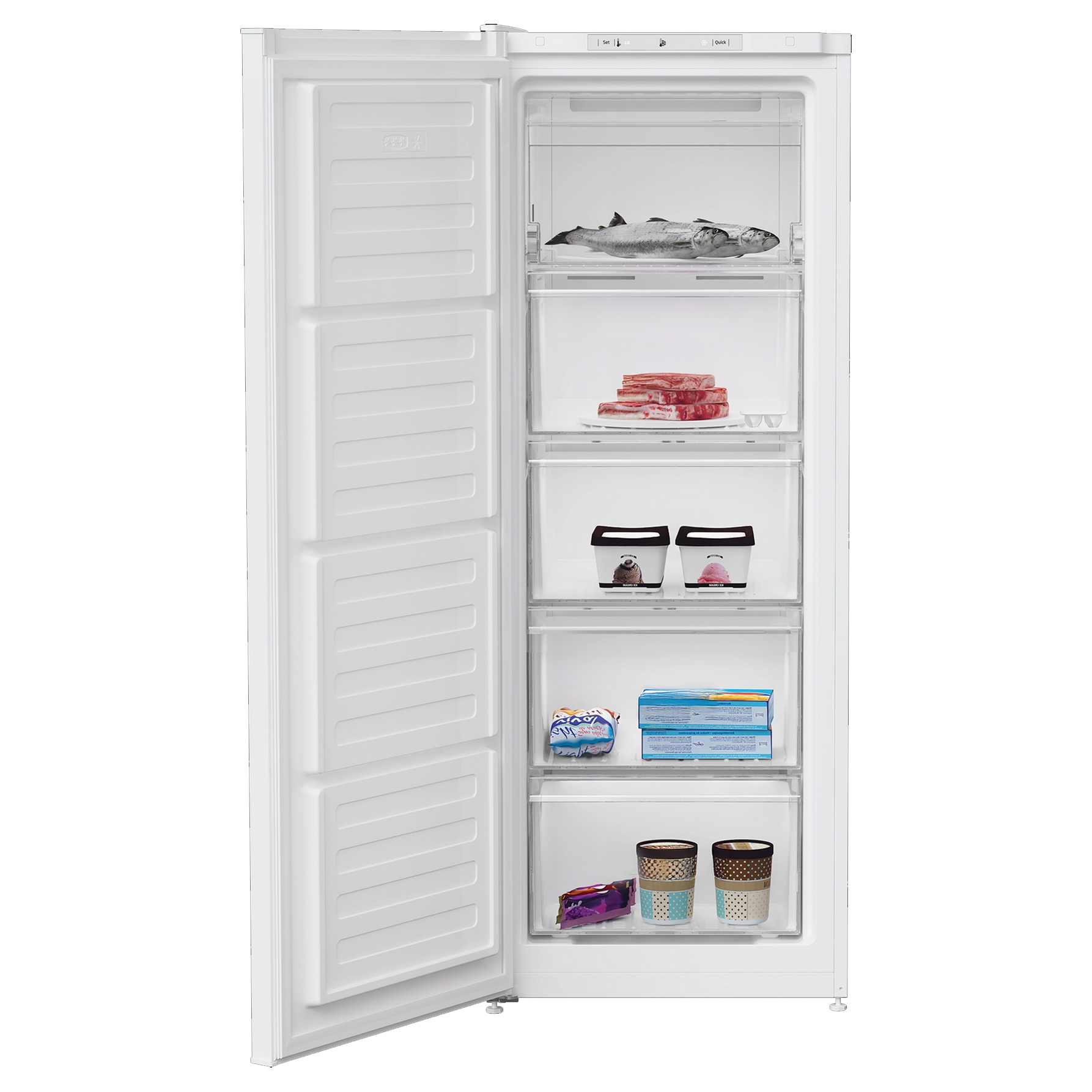 Beko FNE4545W 146cm High Freezer Frost Free in White 54cm Wide, photo 3