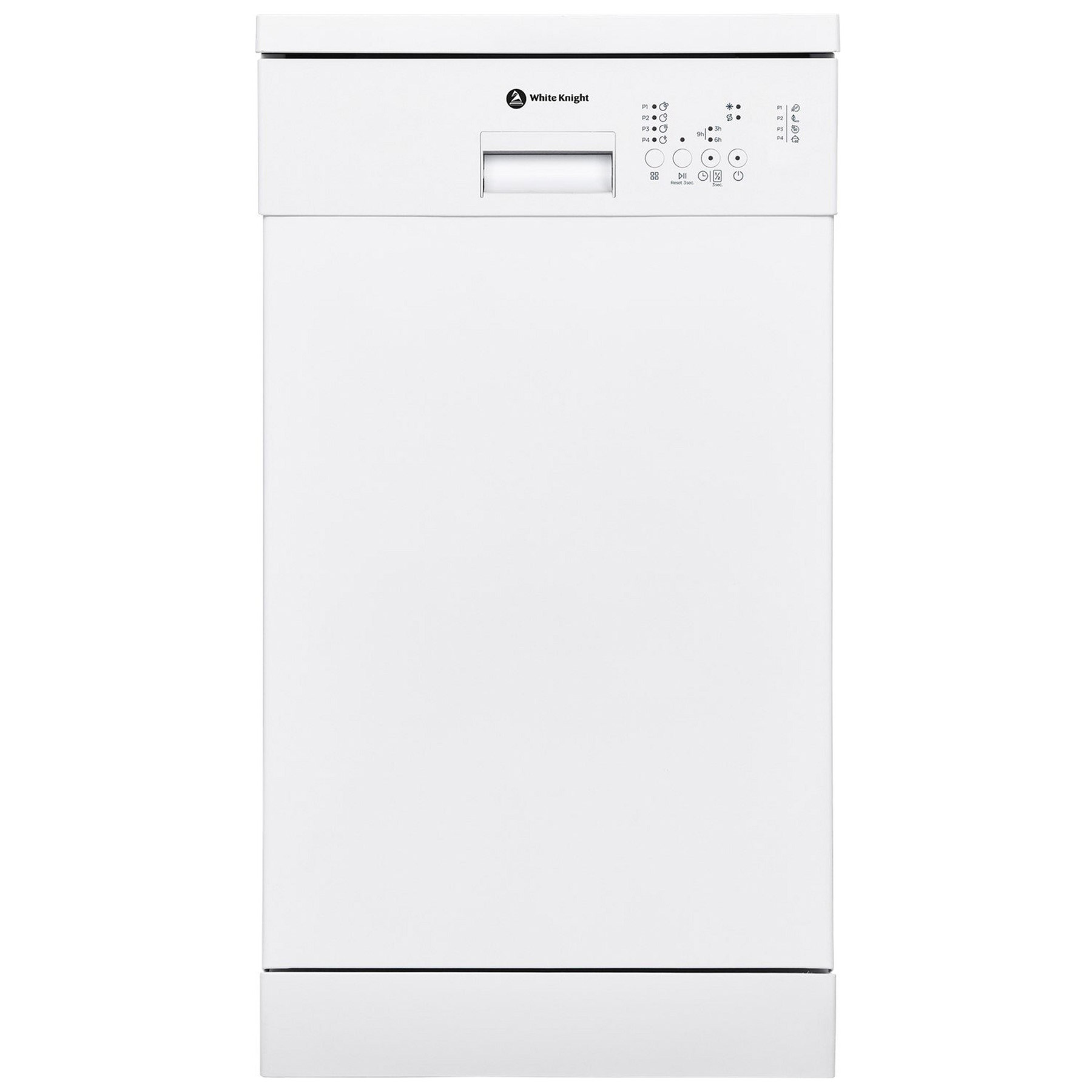Image of White Knight FS45DW52W 45cm Dishwasher in White 10 Place Settings E Ra