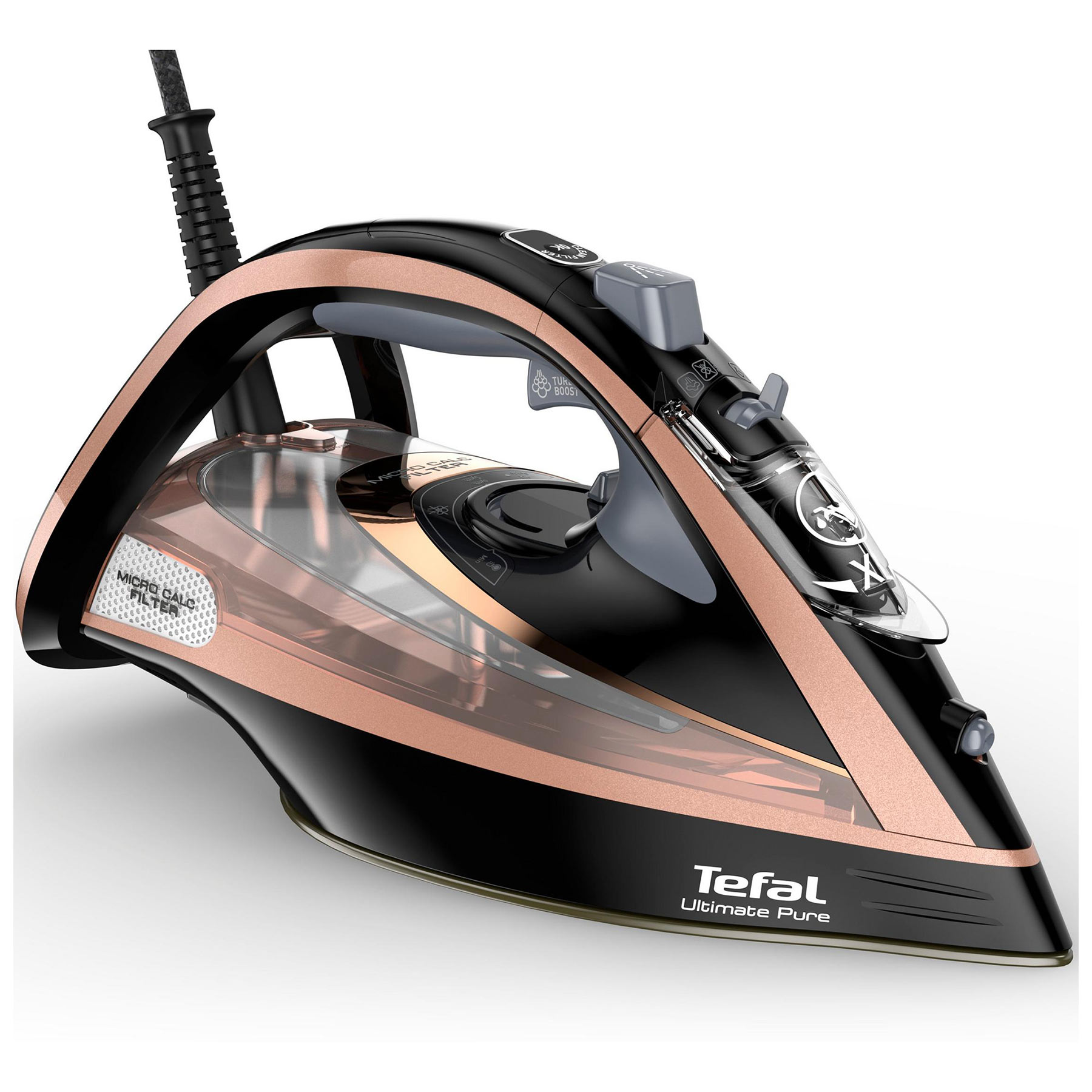 Tefal FV9845G0 Ultimate Pure Steam Iron in Black Rose Gold 3100W